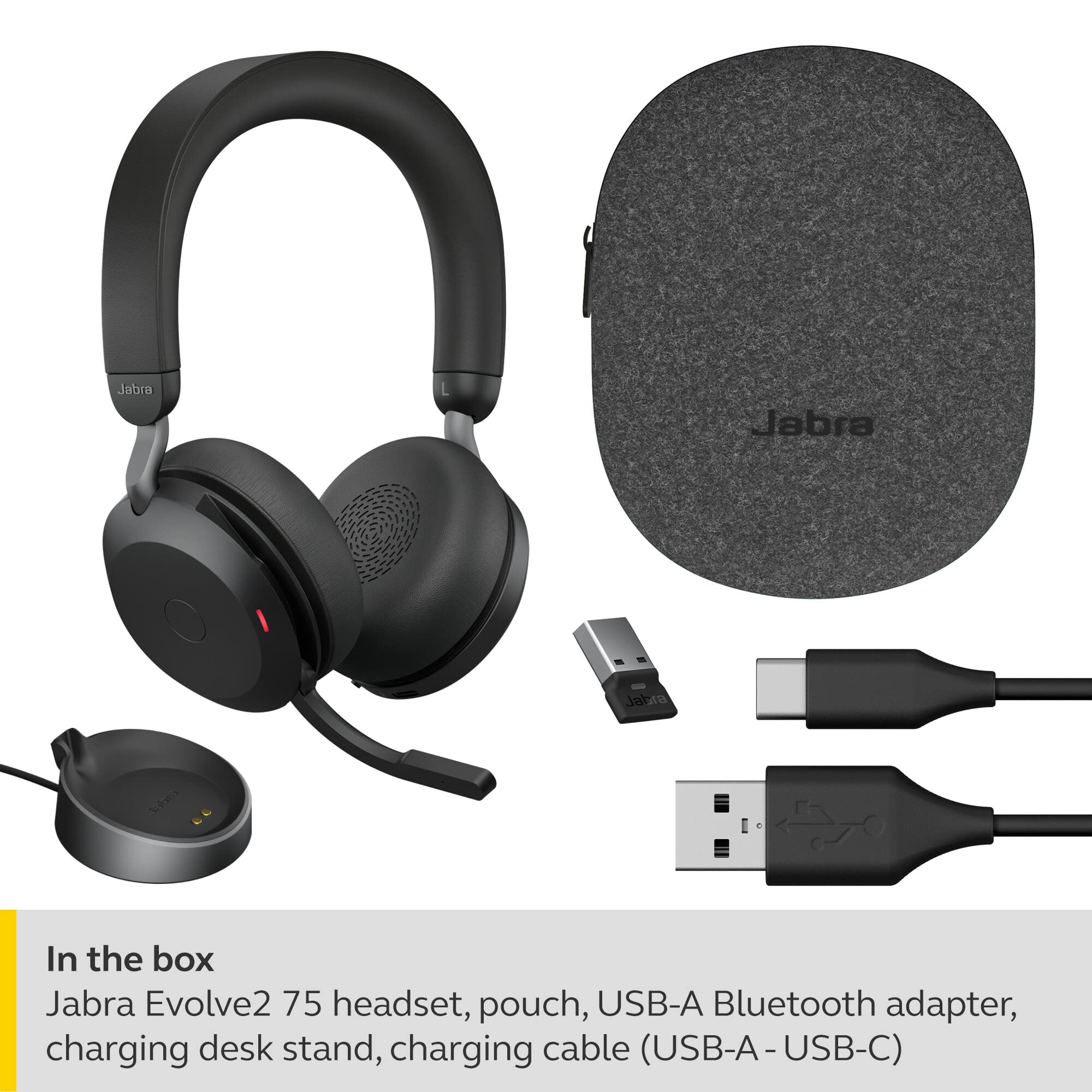 Jabra Evolve2 75 Link380a MS Stereo Blk