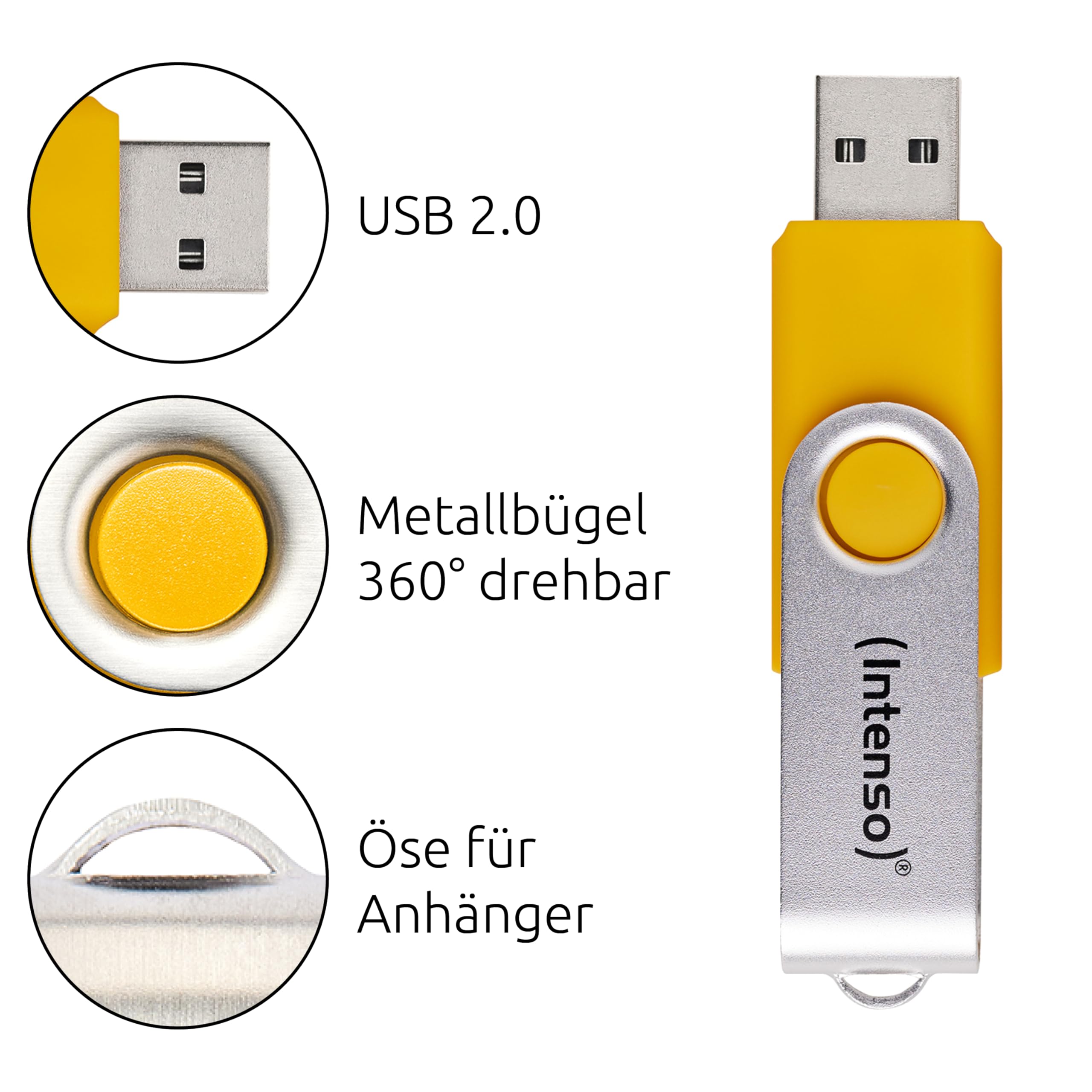 INTENSO Clé USB 2.0 Basic Line - Pack de 5 x 16 Go