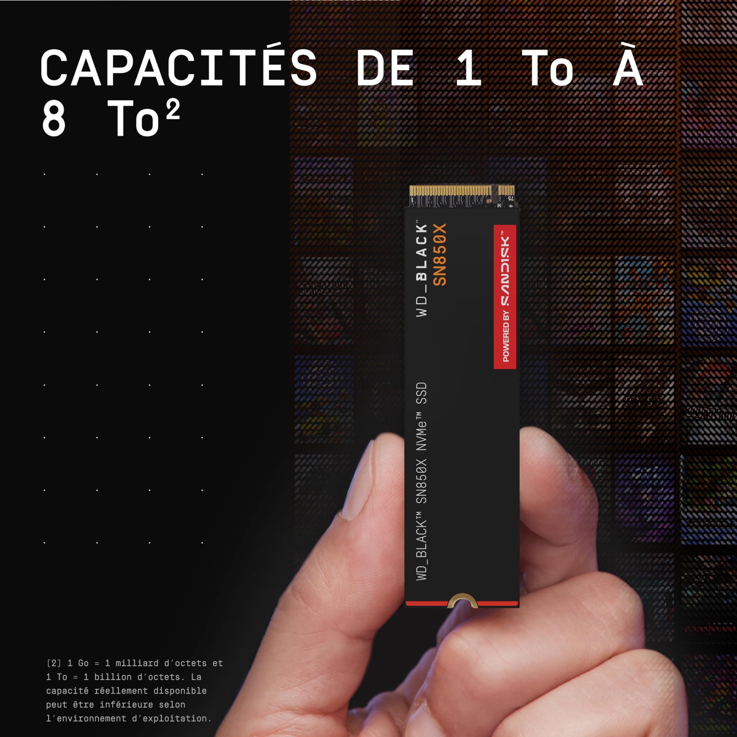 WD Black SSD SN850X Gaming NVMe 8To M.2 POWERED BY SANDISK