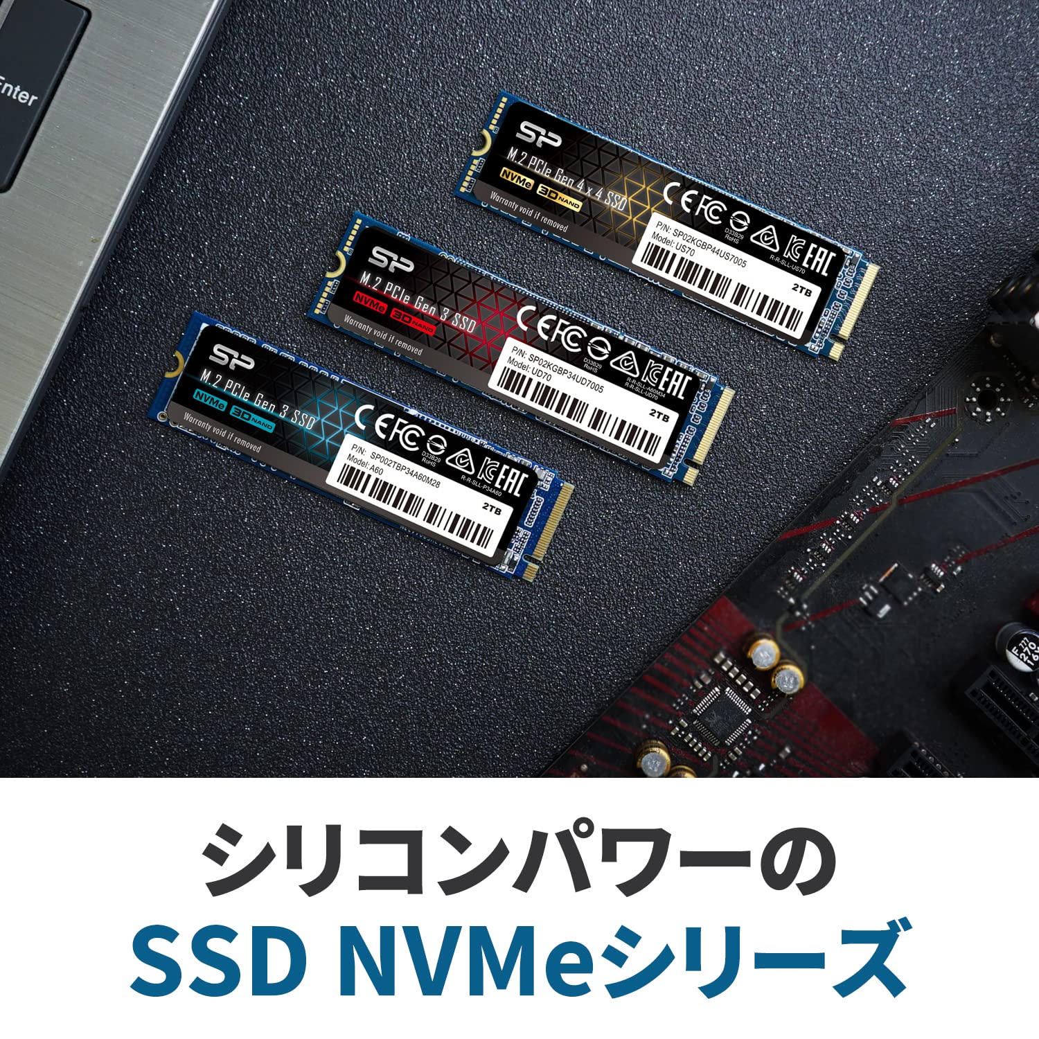 SILICON POWER SSD P34A60 256Go M.2 PCIe Gen3 x4 NVMe 2200/1600 Mo/s