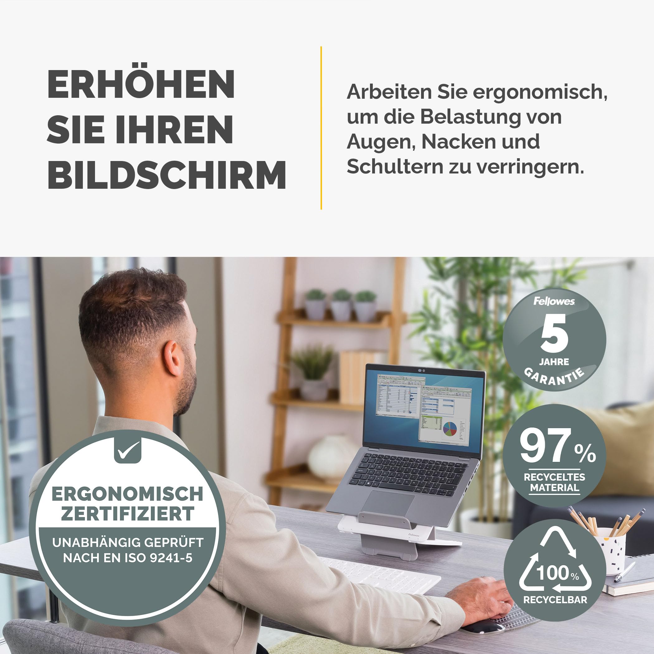 FELLOWES Breyta Laptop Stand White