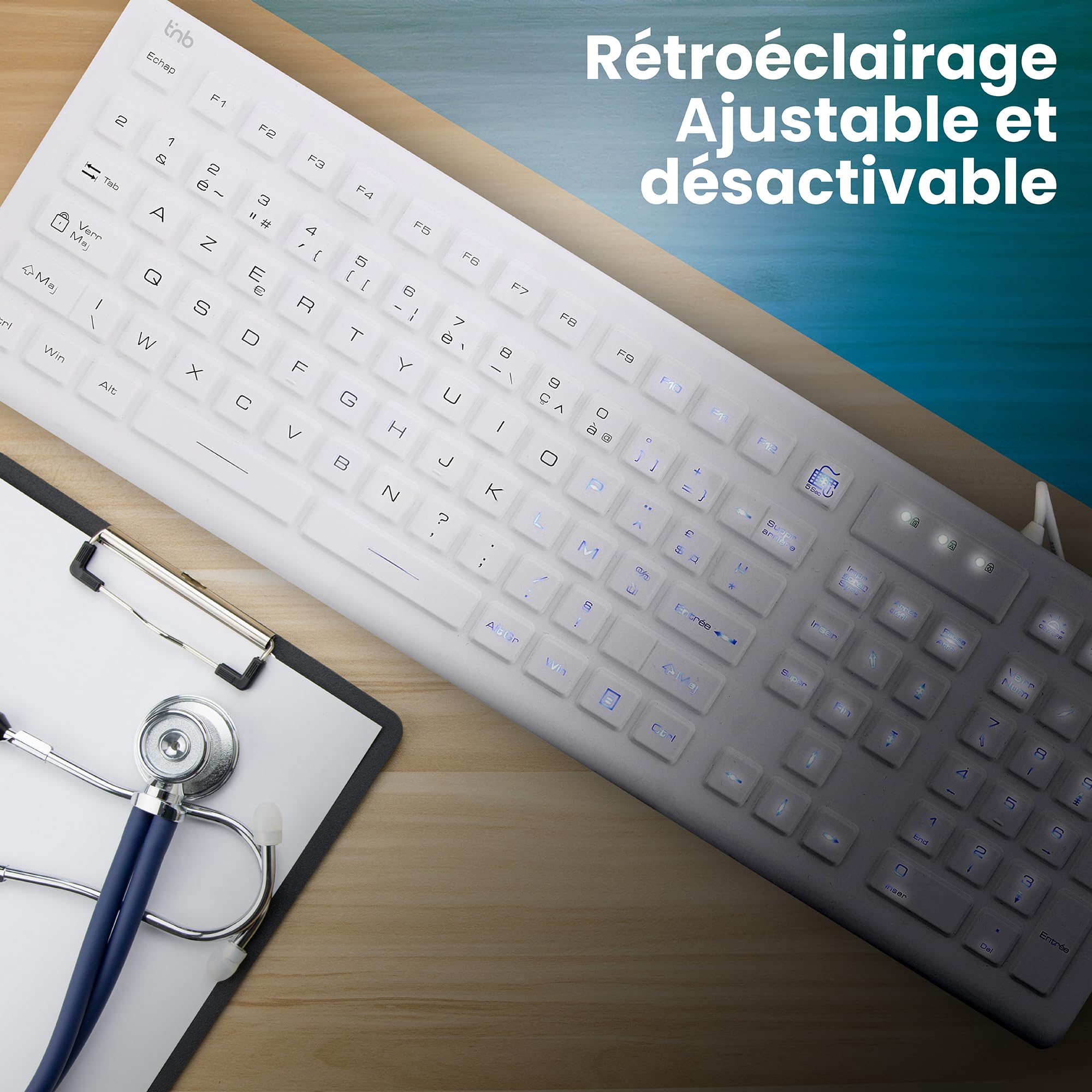 TNB Clavier filaire médical IP68