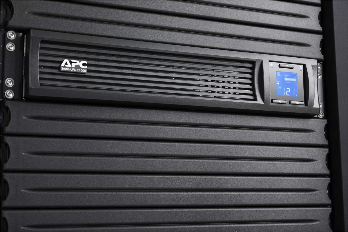 APC Smart-UPS C UPS rack-mountable AC 230V 600Watt 1000VA USB serial output connectors 4 2U Black with APC SmartConnect