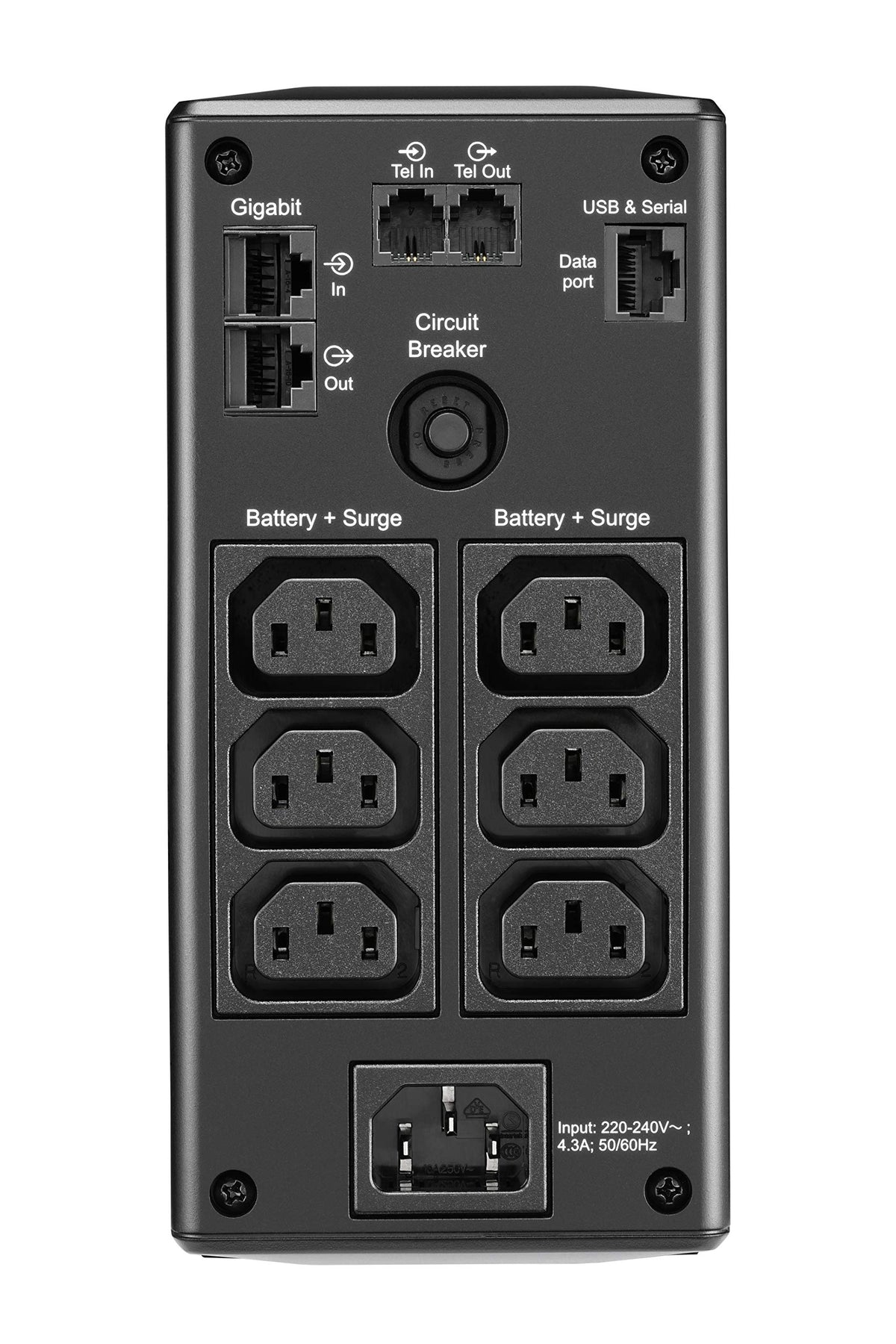 APC Back-UPS Pro BR650MI UPS AC 230V 390Watt 650VA USB output connectors 6 Black