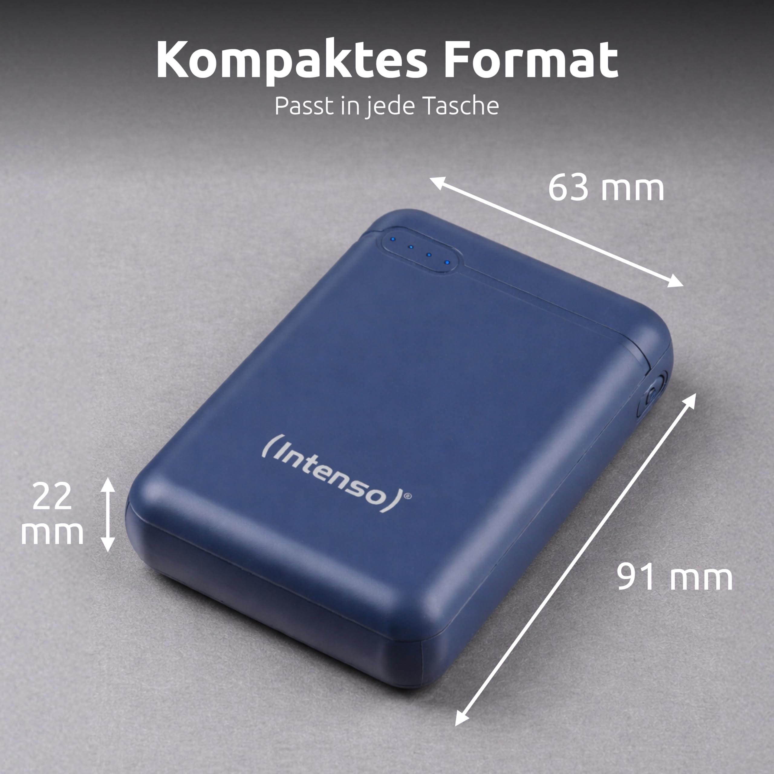 INTENSO PowerBank XS10000 USB / Type-C -10000 mAh bleu foncé