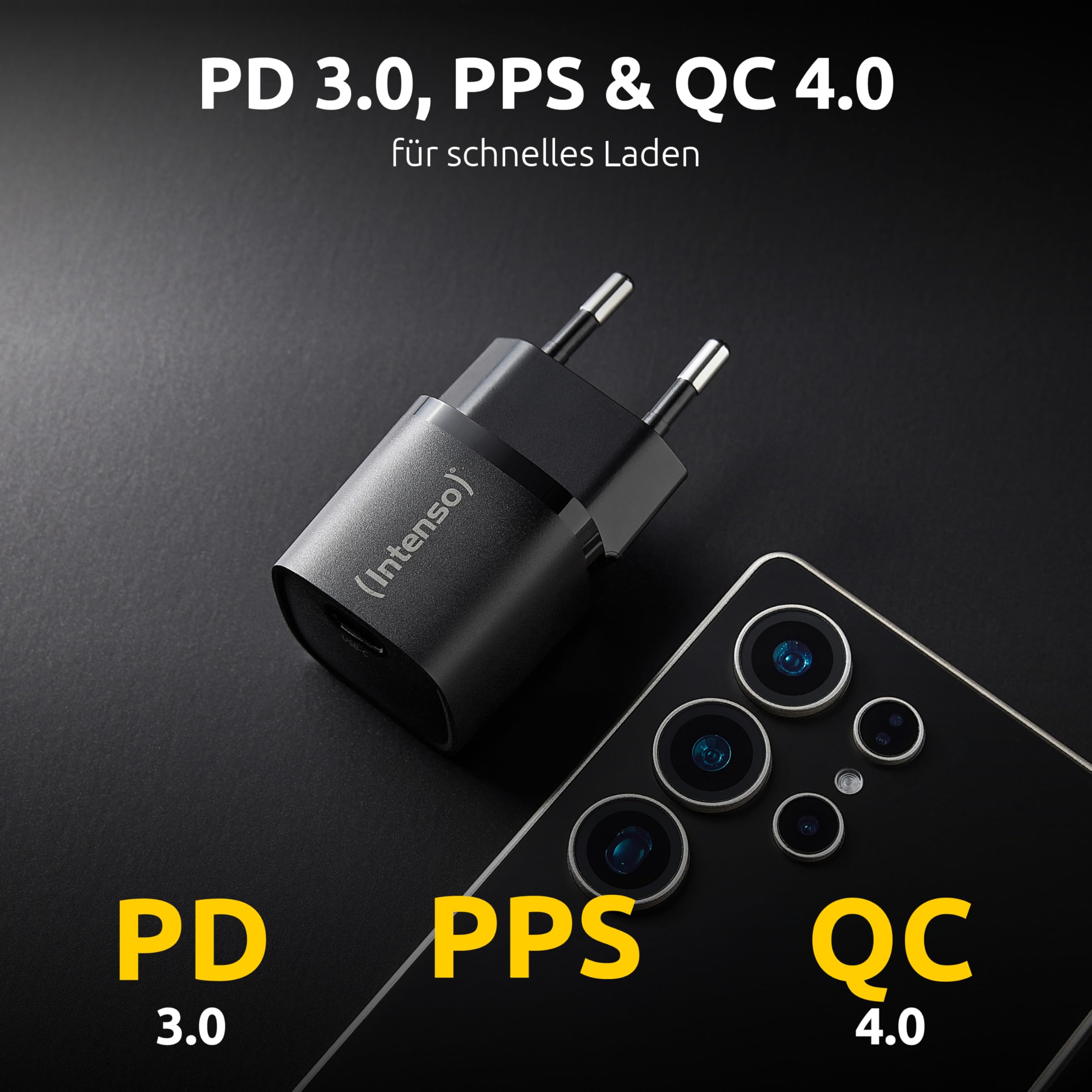 INTENSO CHARGEUR SECTEUR USB TYPE C 30 W GaN - NOIR