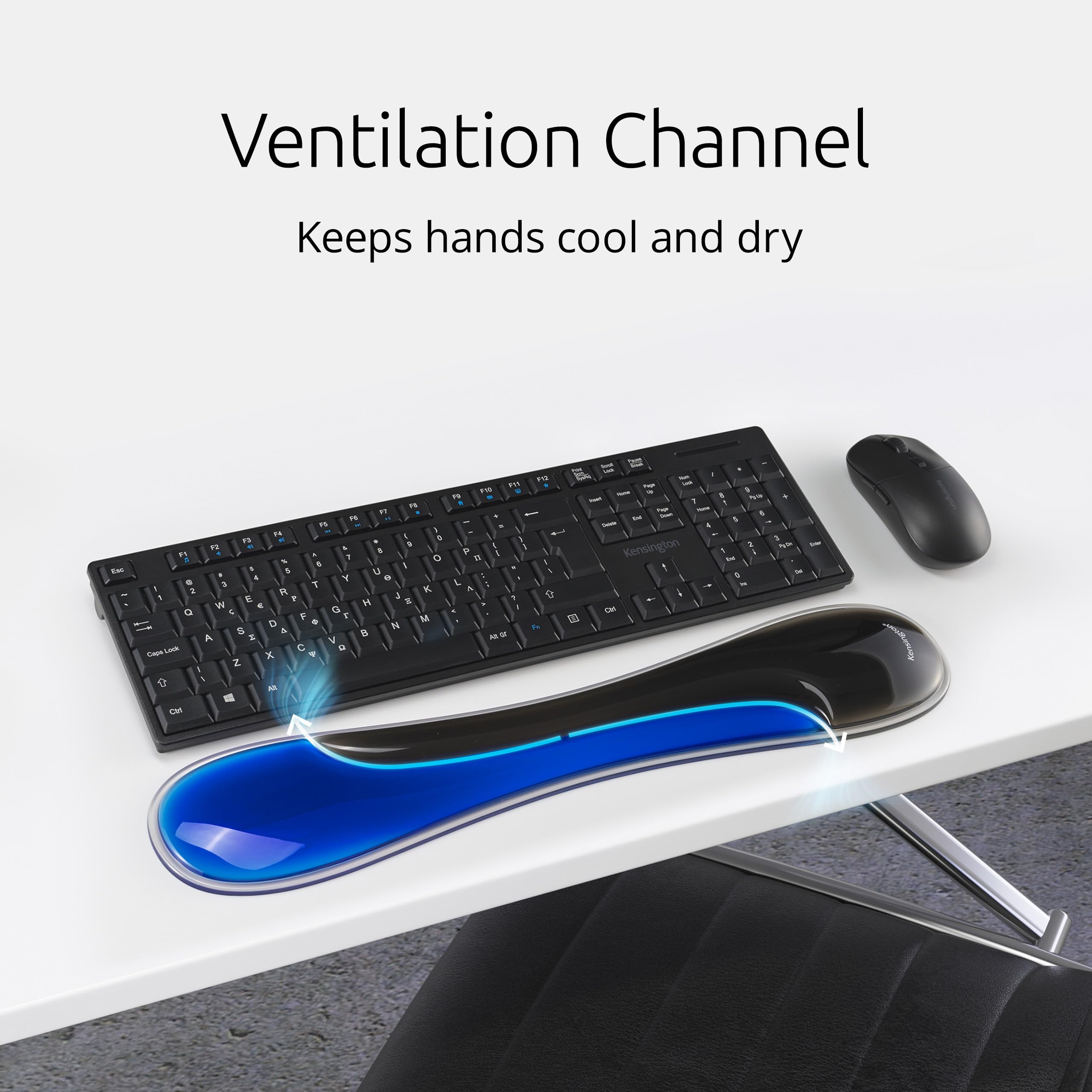Slim Duo Gel Keyboard Wrist Rest - Blue