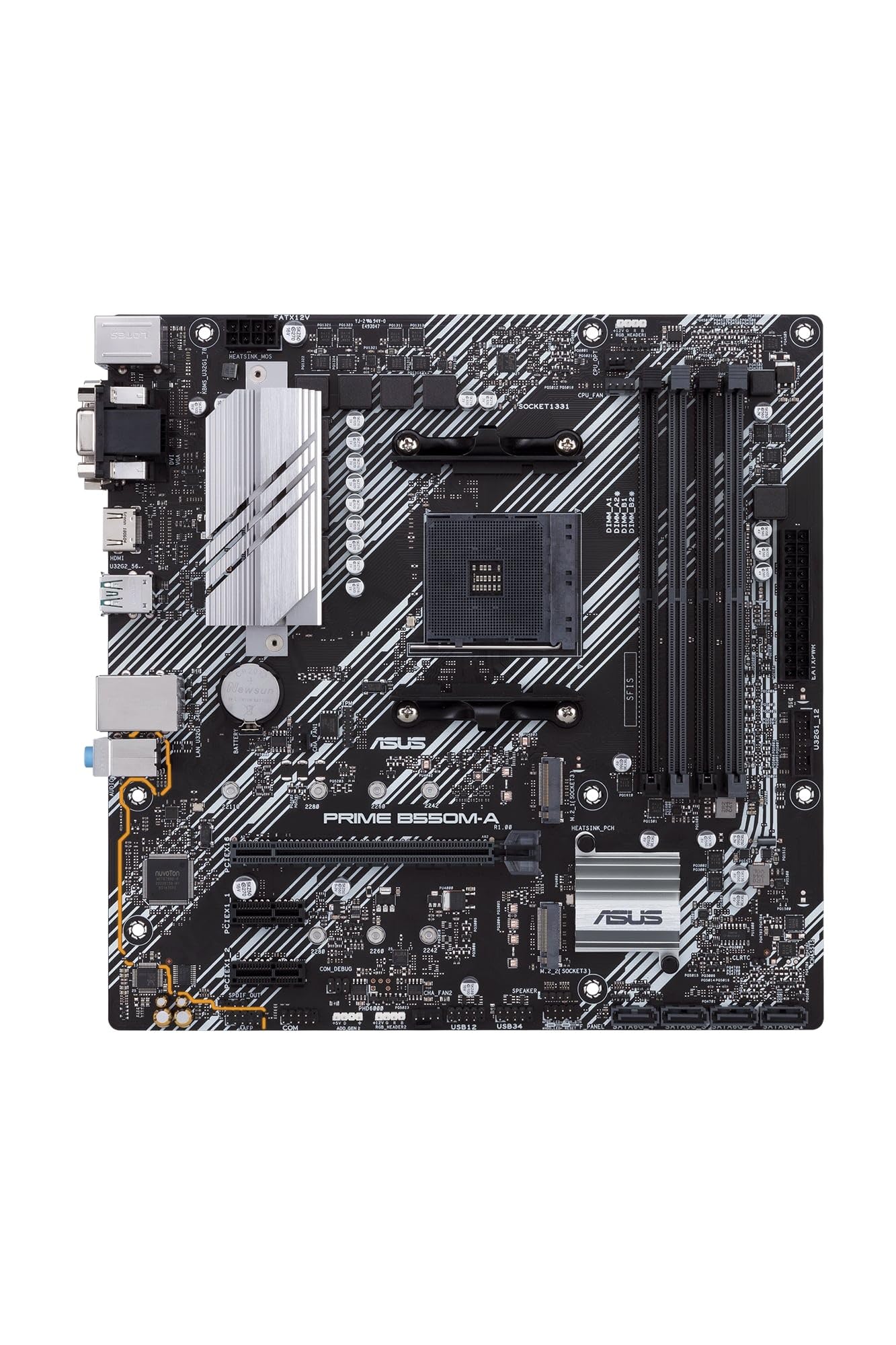 ASUS PRIME B550M-A mATX MB dual M.2 PCIe 4.0 1Gb Ethernet HDMI/D-Sub/DVI SATA 6Gbps USB3.2 Gen 2 Type-A