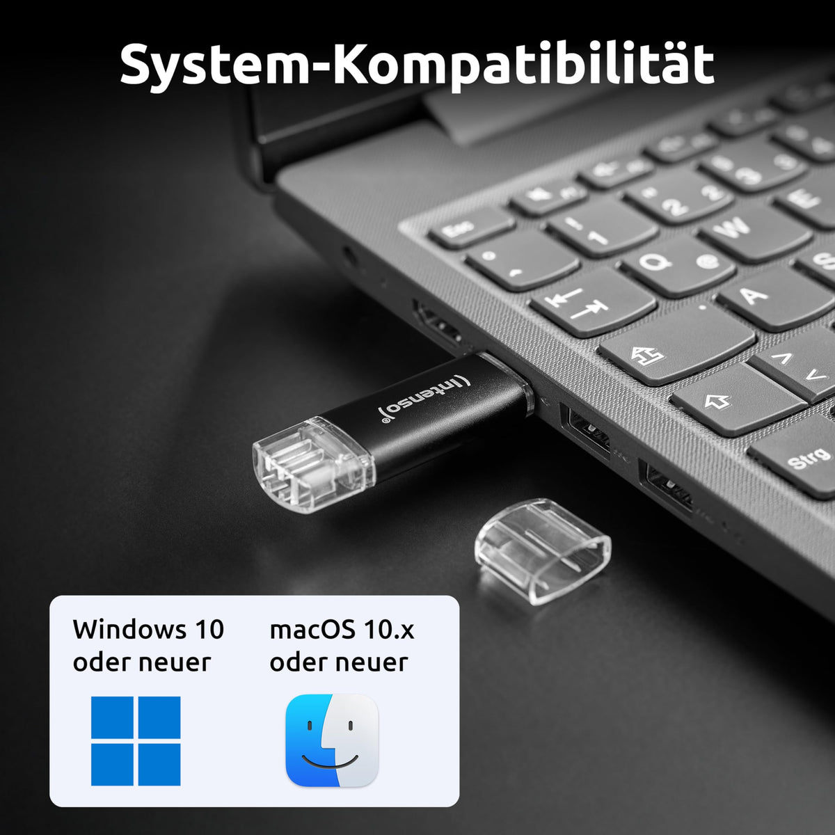 INTENSO Clé USB  3.2 Twist Line - 128 Go Type-C et Type-A