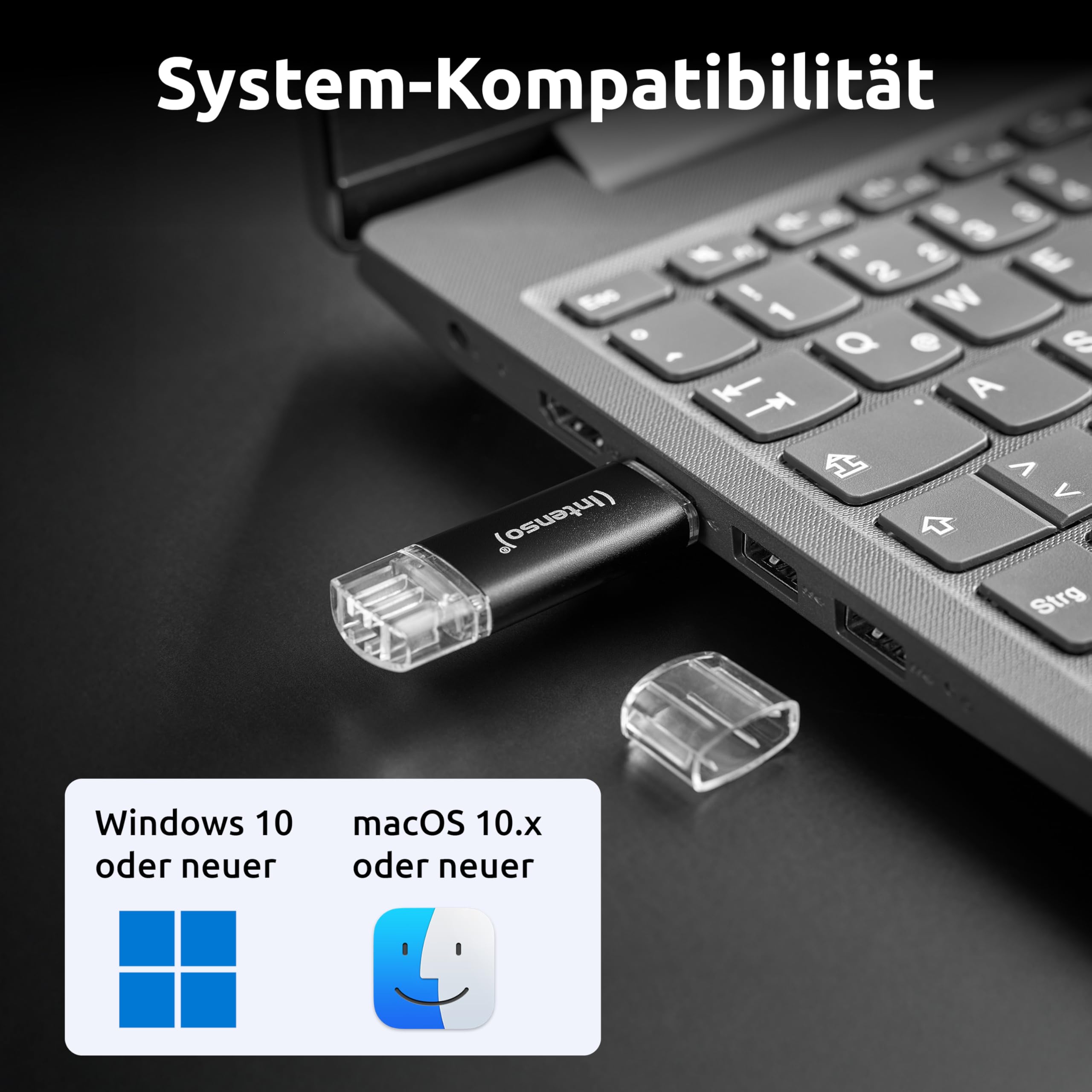 INTENSO Clé USB  3.2 Twist Line - 64 Go Type-C et Type-A