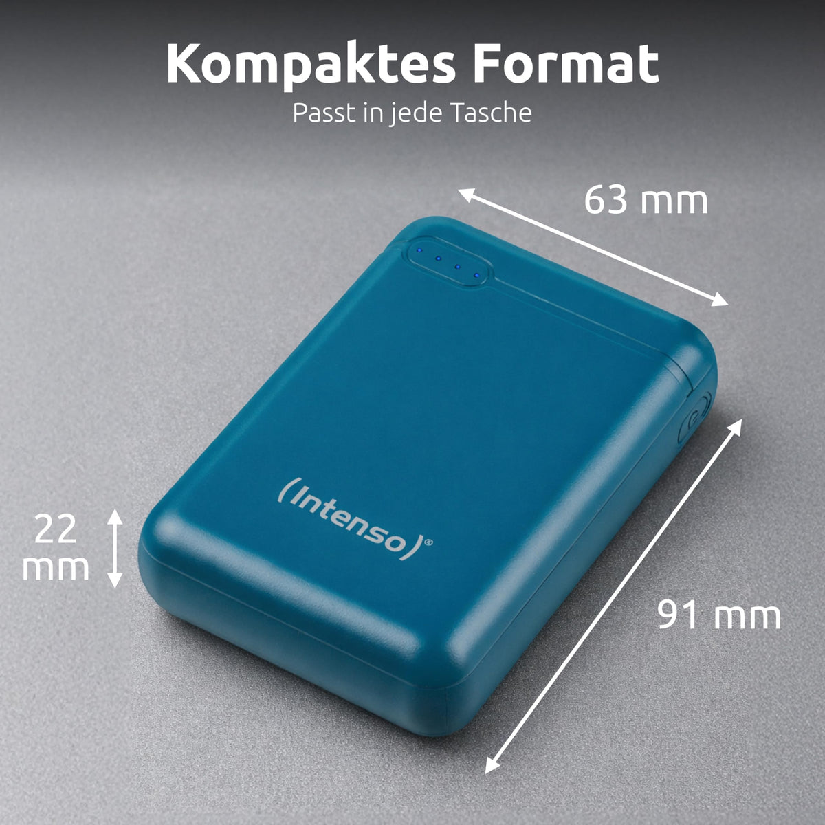 INTENSO PowerBank XS10000 USB / Type-C -10000 mAh pétrole