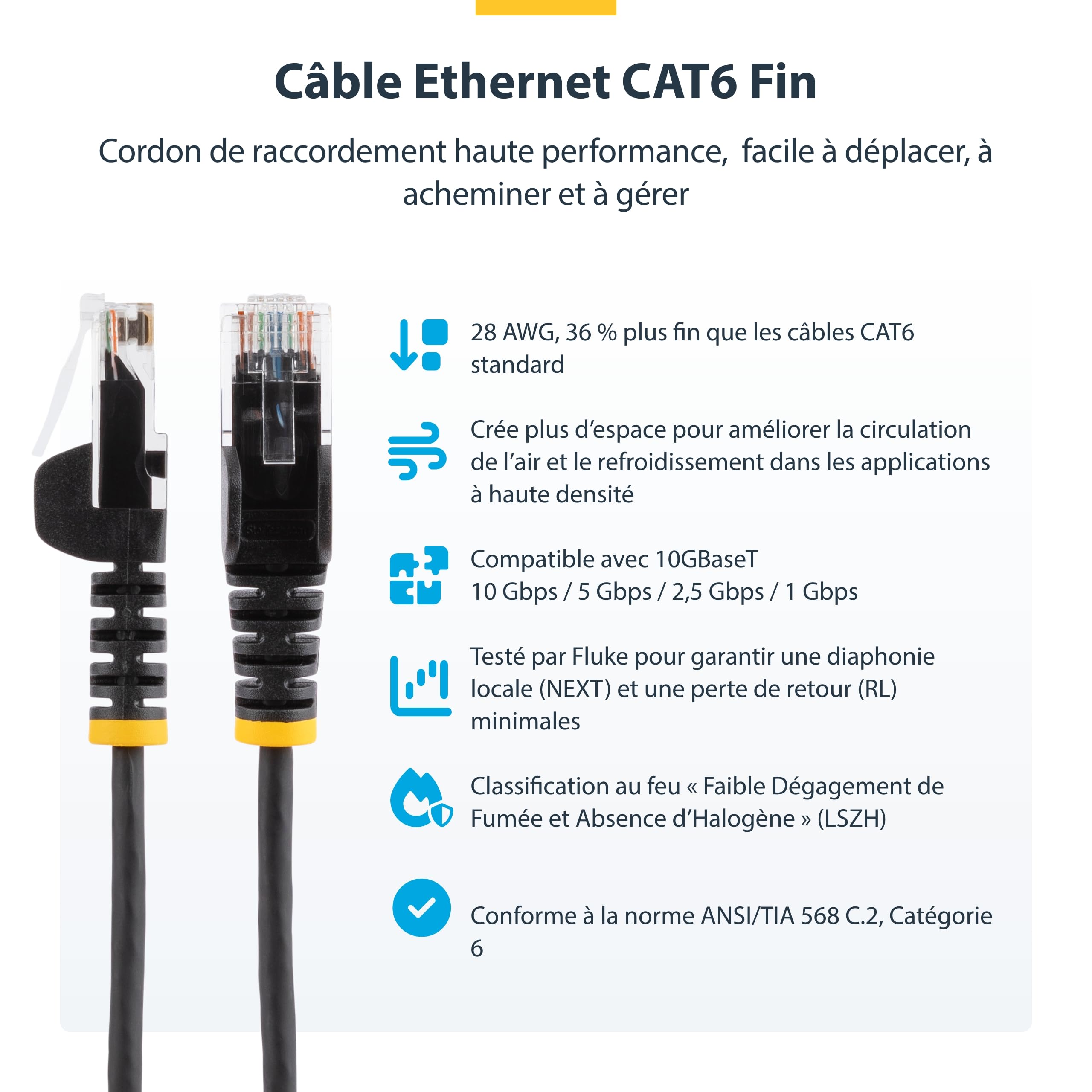 2m Orange Slim CAT6 Ethernet Cable