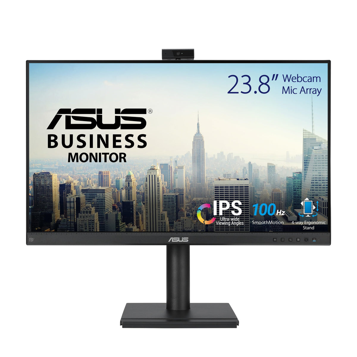 ASUS BE249QFK Video Conferencing monitor 23.8p IPS WLED FHD 16:9 100Hz 250cd/m2 5ms HDMI DP D-Sub 2.0M Camera Black