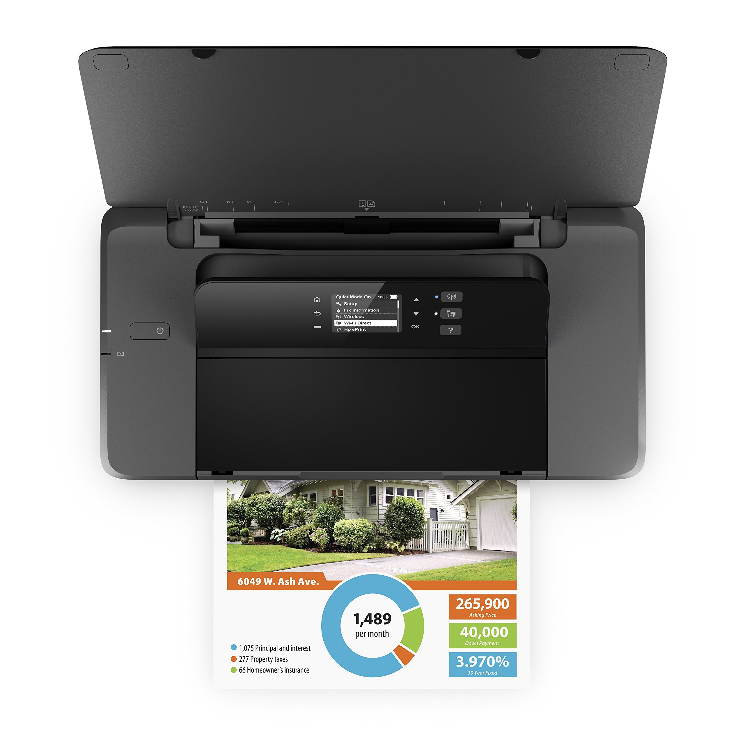 HP Officejet 200 Mobile Printer Printer colour inkjet A4 1200x1200dpi 20ppm mono 19ppm colour 50sheets USB Wi-Fi