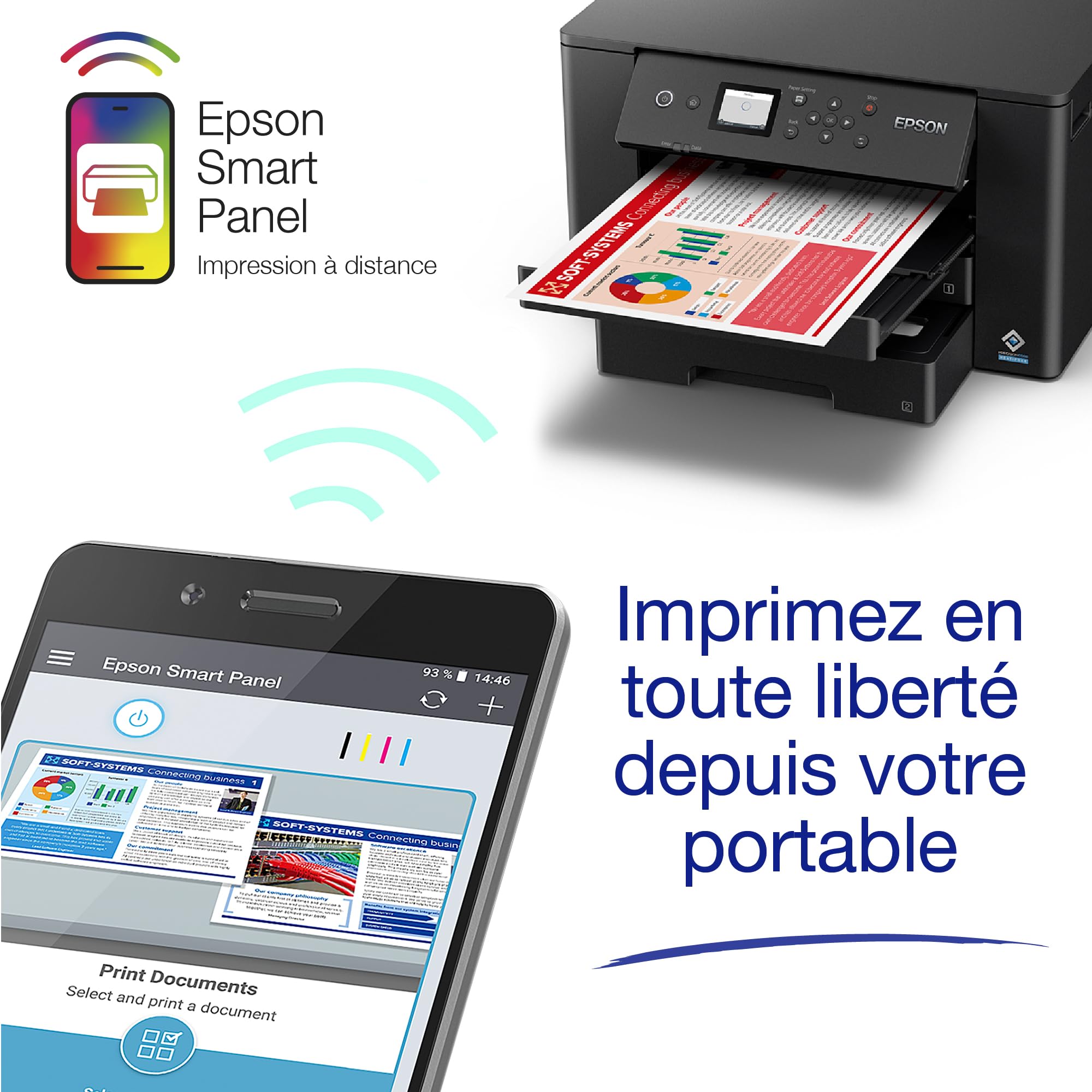 EPSON WorkForce WF-7310DTW Printer colour Duplex ink-jet A3 4800x2400dpi 25ppm mono/12ppm colour USB 2.0 LAN Wi-Fi