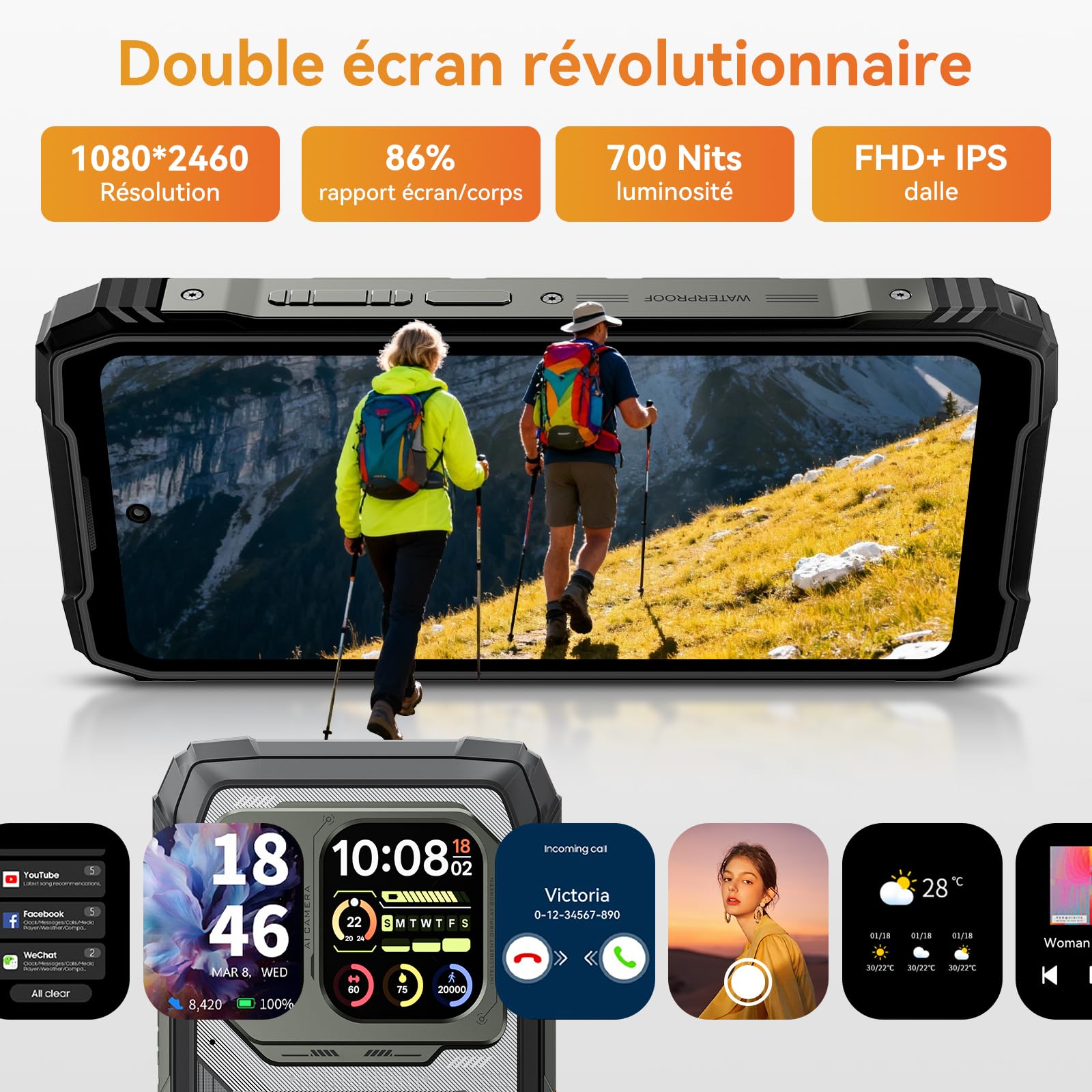 Blackview Xplore 1 (5G - 6.78'' - 512 Go, 16 Go RAM - 20000mAh) Noir