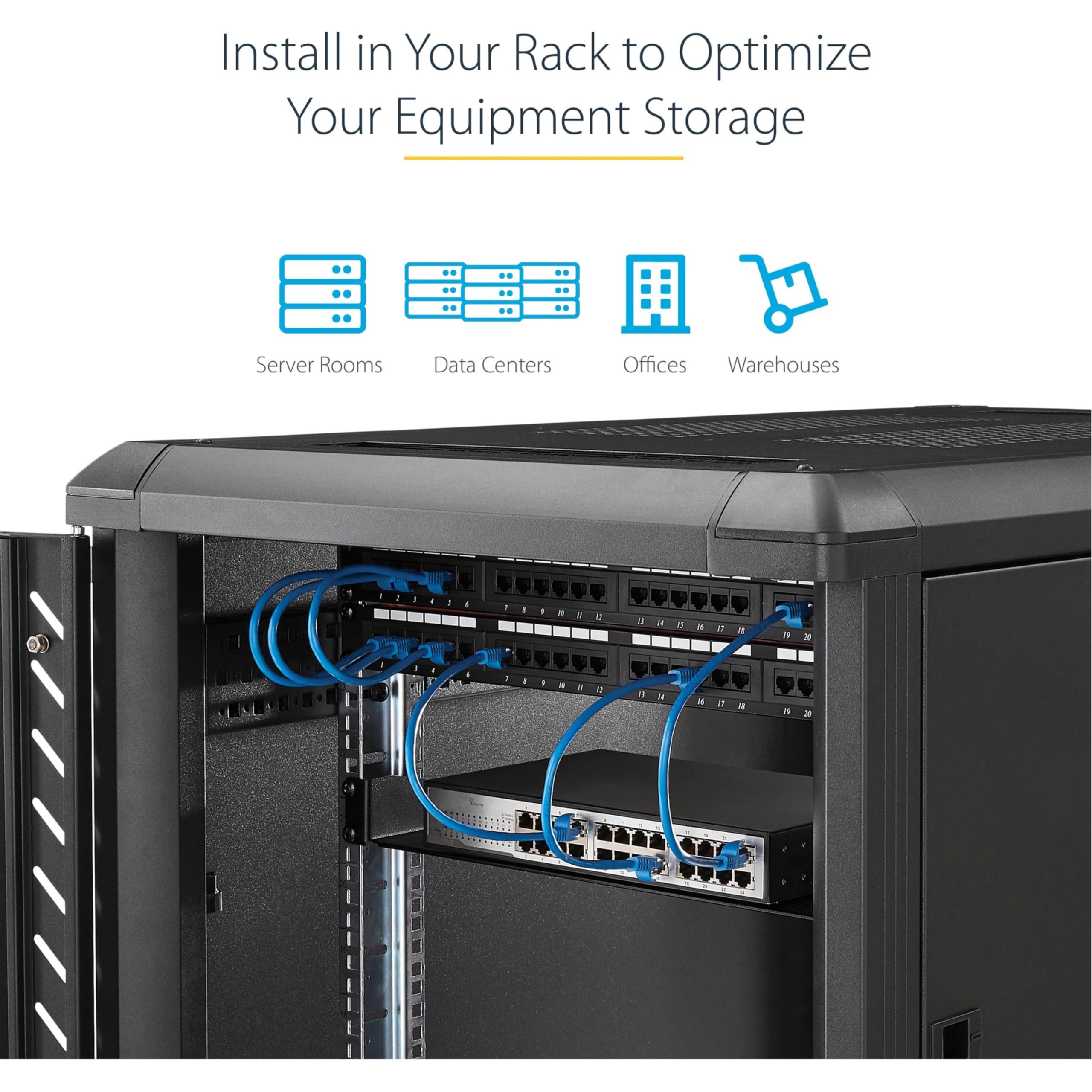 2U 22" Fixed Rack Mount Cantilever Shelf
