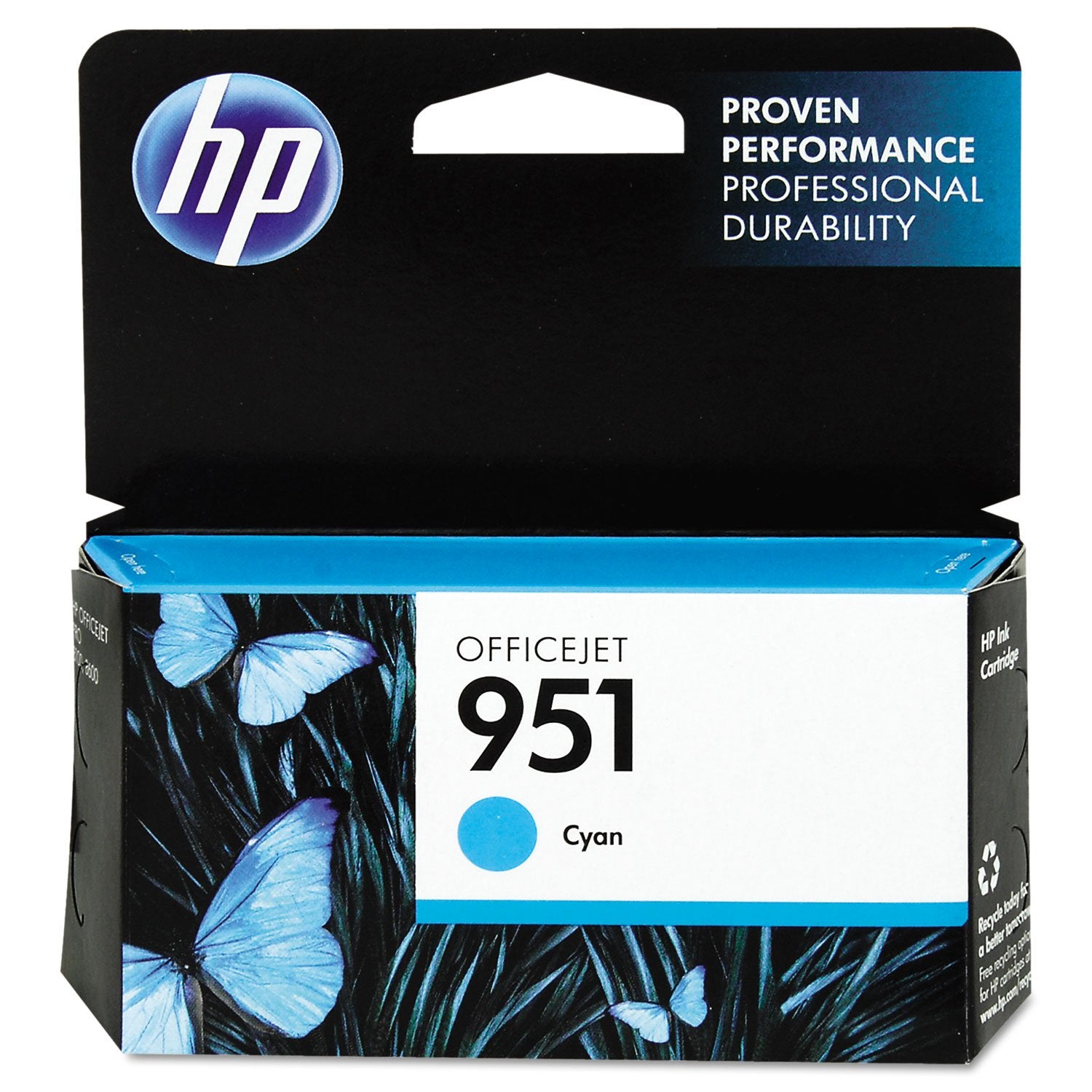 HP 951 original Ink cartridge CN050AE BGX cyan standard capacity 700 pages 1-pack Officejet