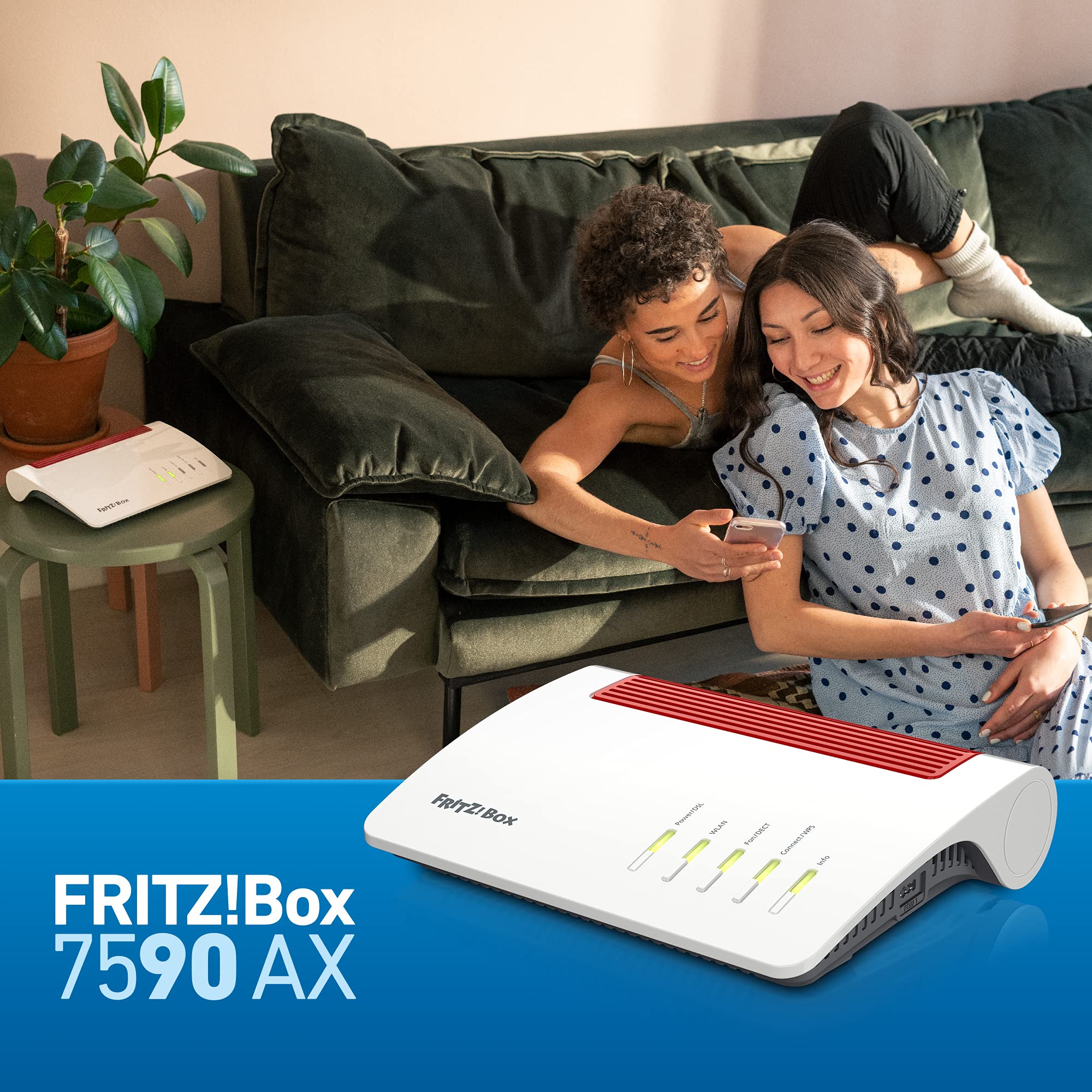FRITZ! 20002999 FritzBox 7590 AX Routeur Wi-Fi 6 Double Bande