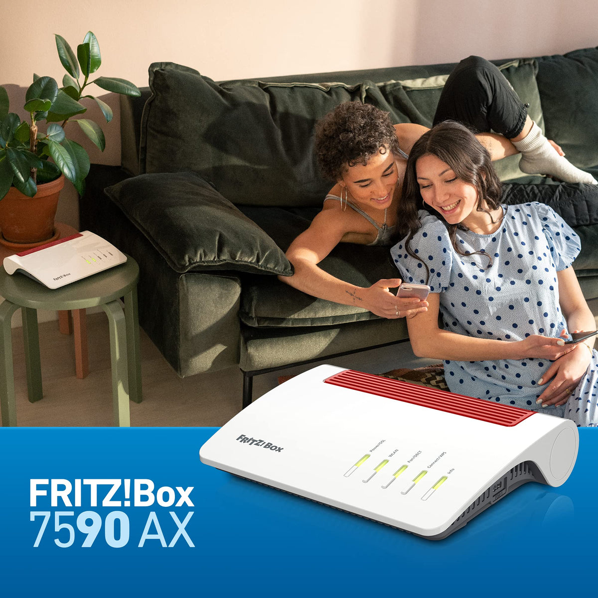 FRITZ! 20002999 FritzBox 7590 AX Routeur Wi-Fi 6 Double Bande