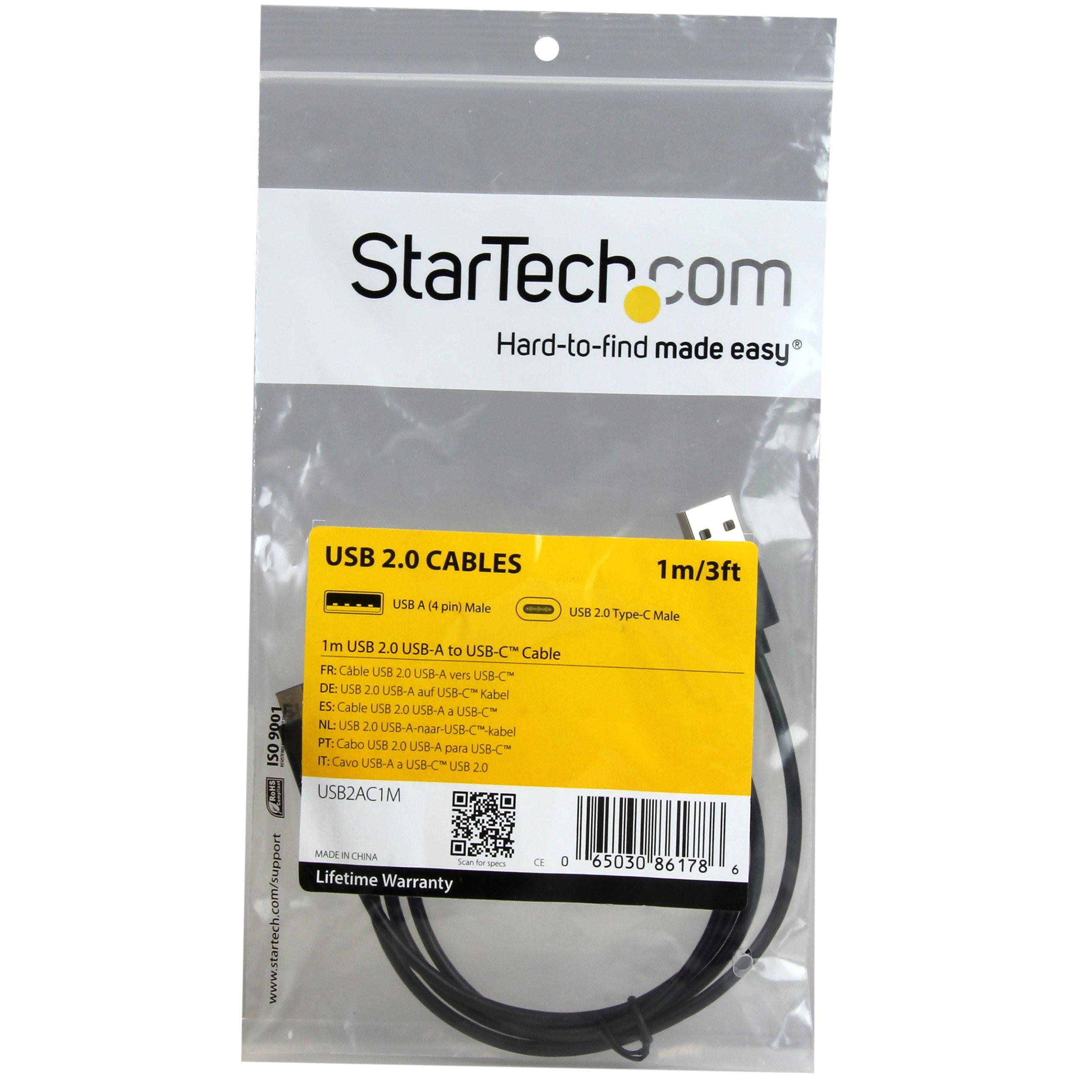 1m 3ft USB-C to USB-A Cable - USB 2.0