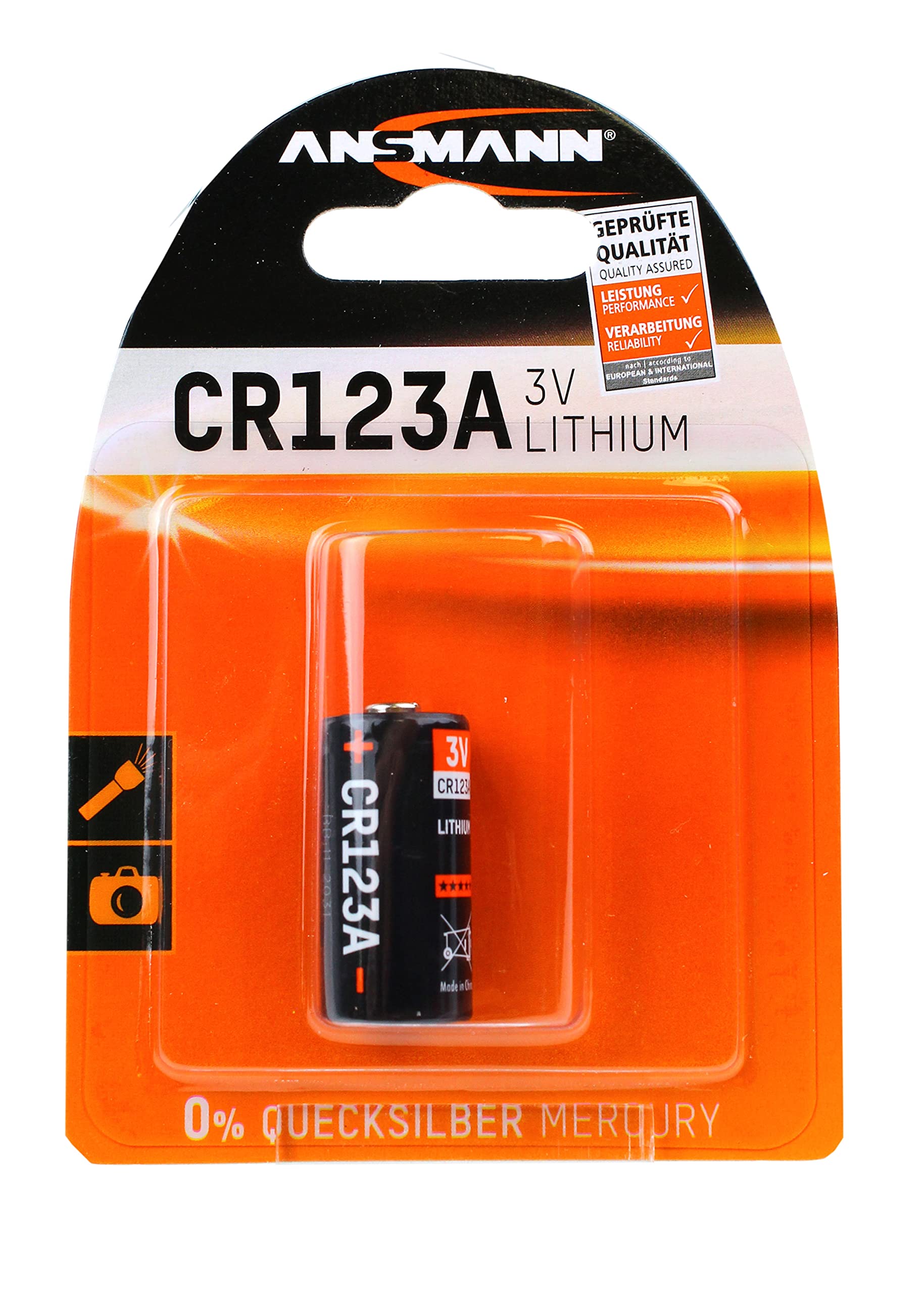 ANSMANN Piles lithium 5020012 CR123A blister de 1