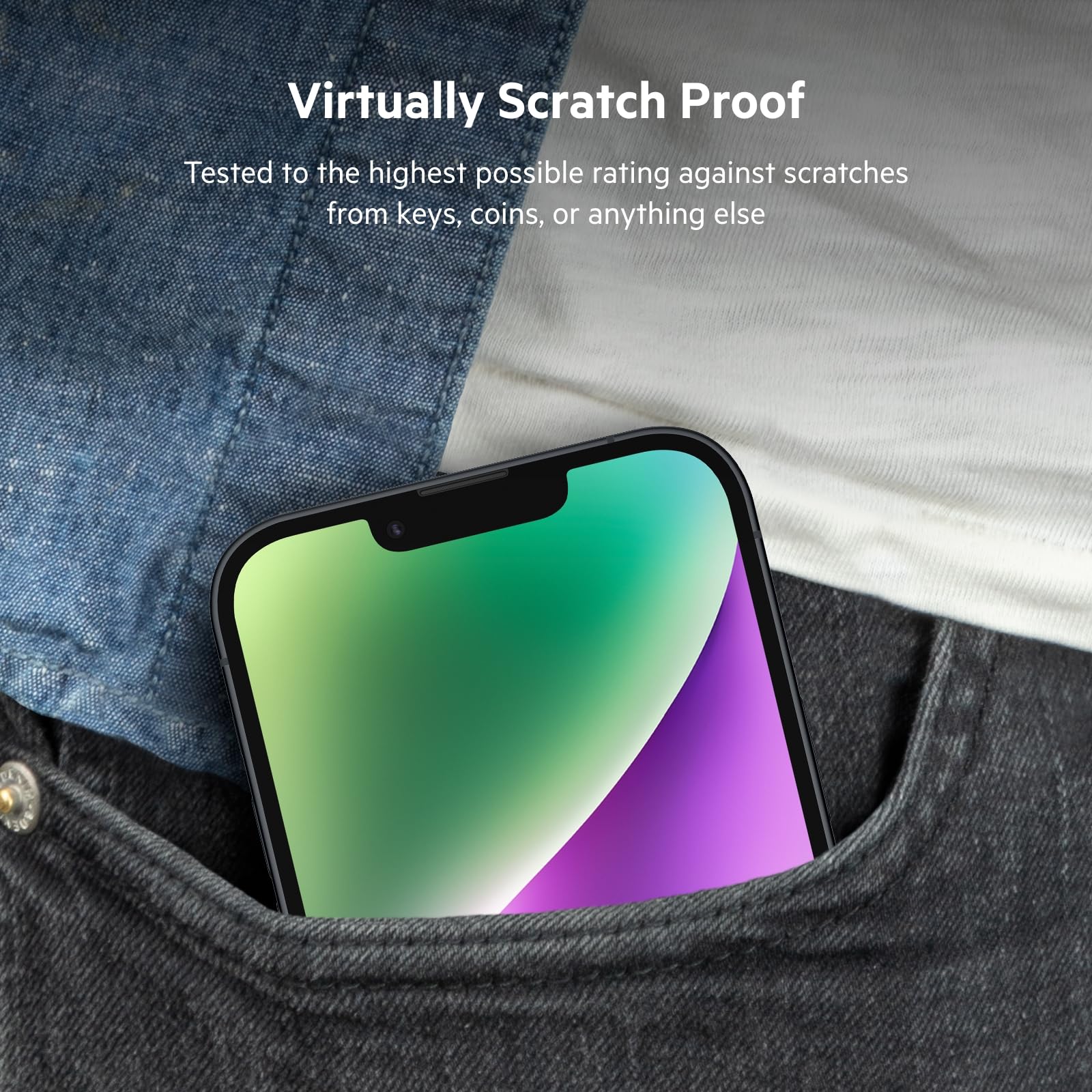 BELKIN ScreenForce Pro TemperedGlass Anti-Microbial Screen Protection for iPhone 14/13/13 Pro