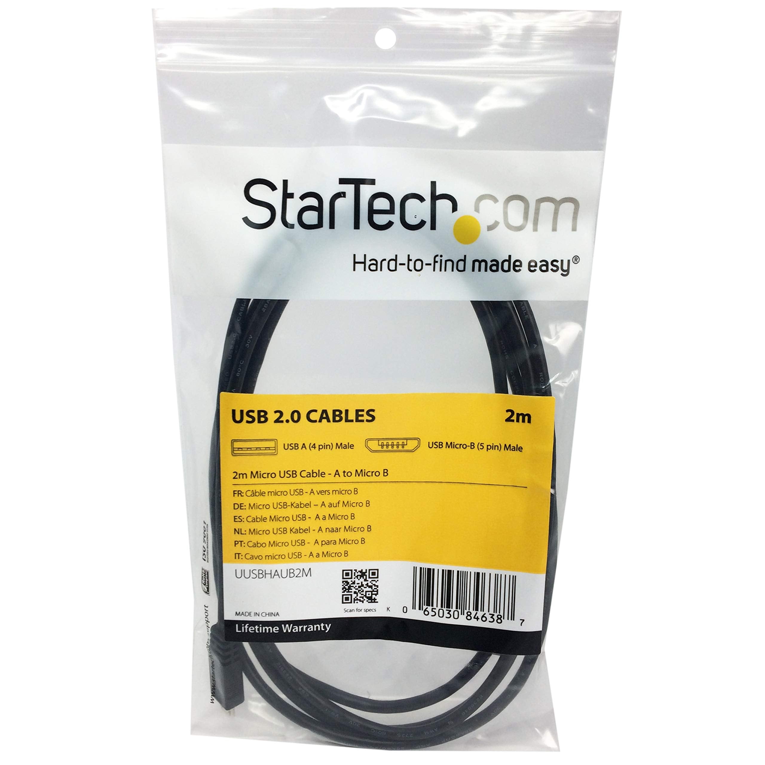 2m Micro USB Cable - A to Micro B