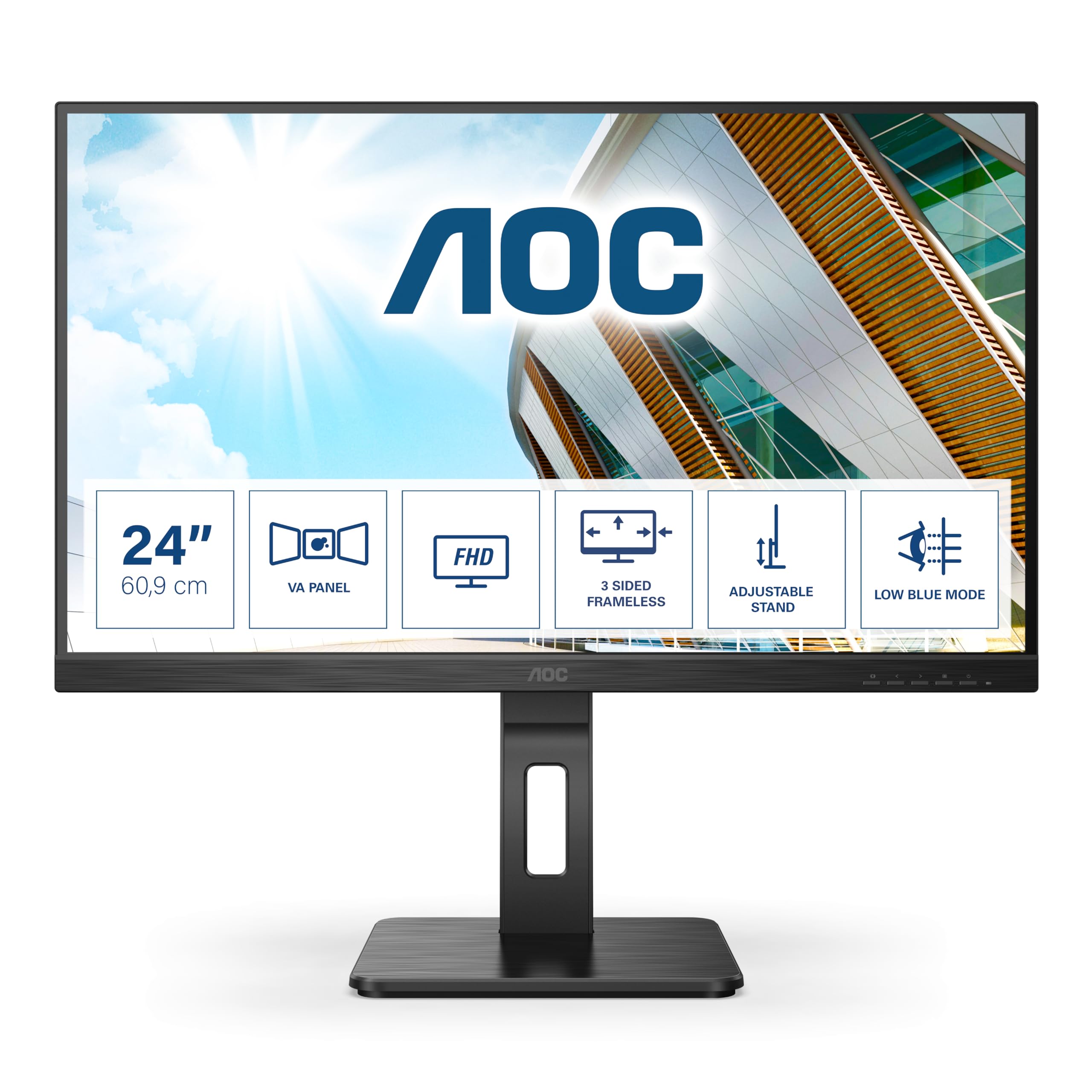 "AOC P2 24P2QM écran plat de PC 60,5 cm (23.8"") 1920 x 1080 pixels Full HD LED Noir"