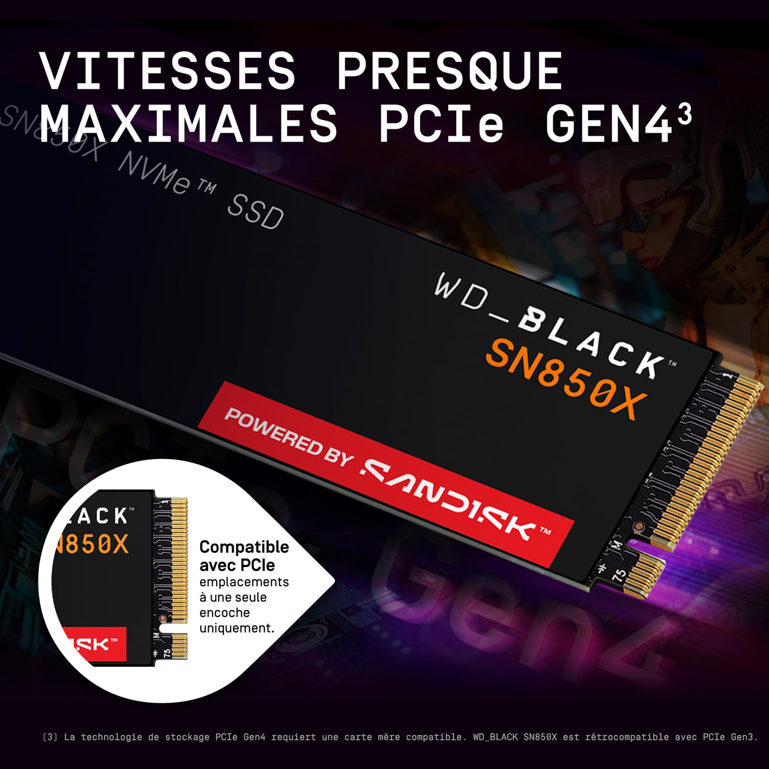 WD Black SSD SN850X Gaming NVMe 8To M.2 POWERED BY SANDISK
