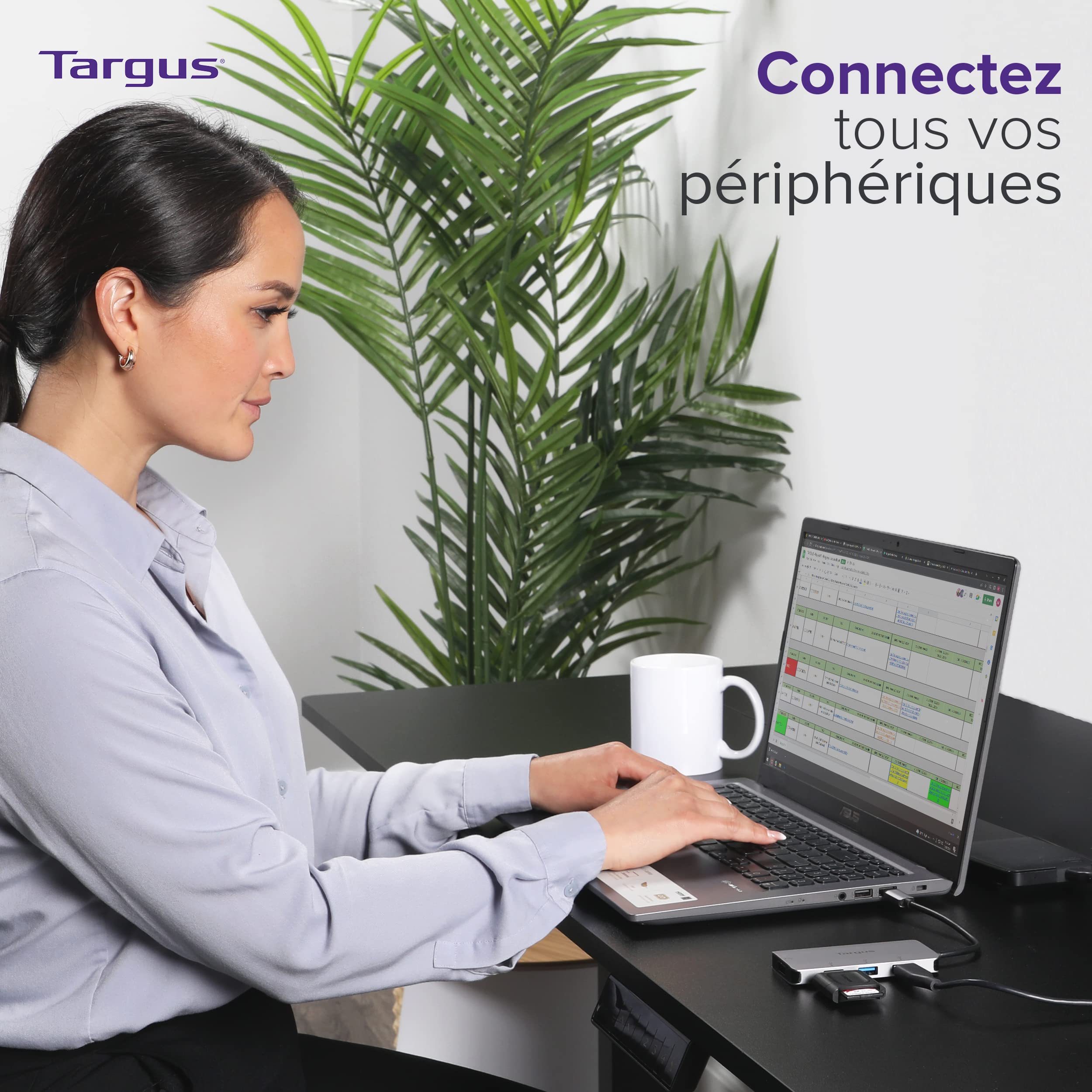 TARGUS USB-C 4 PORT HUB AL CASE