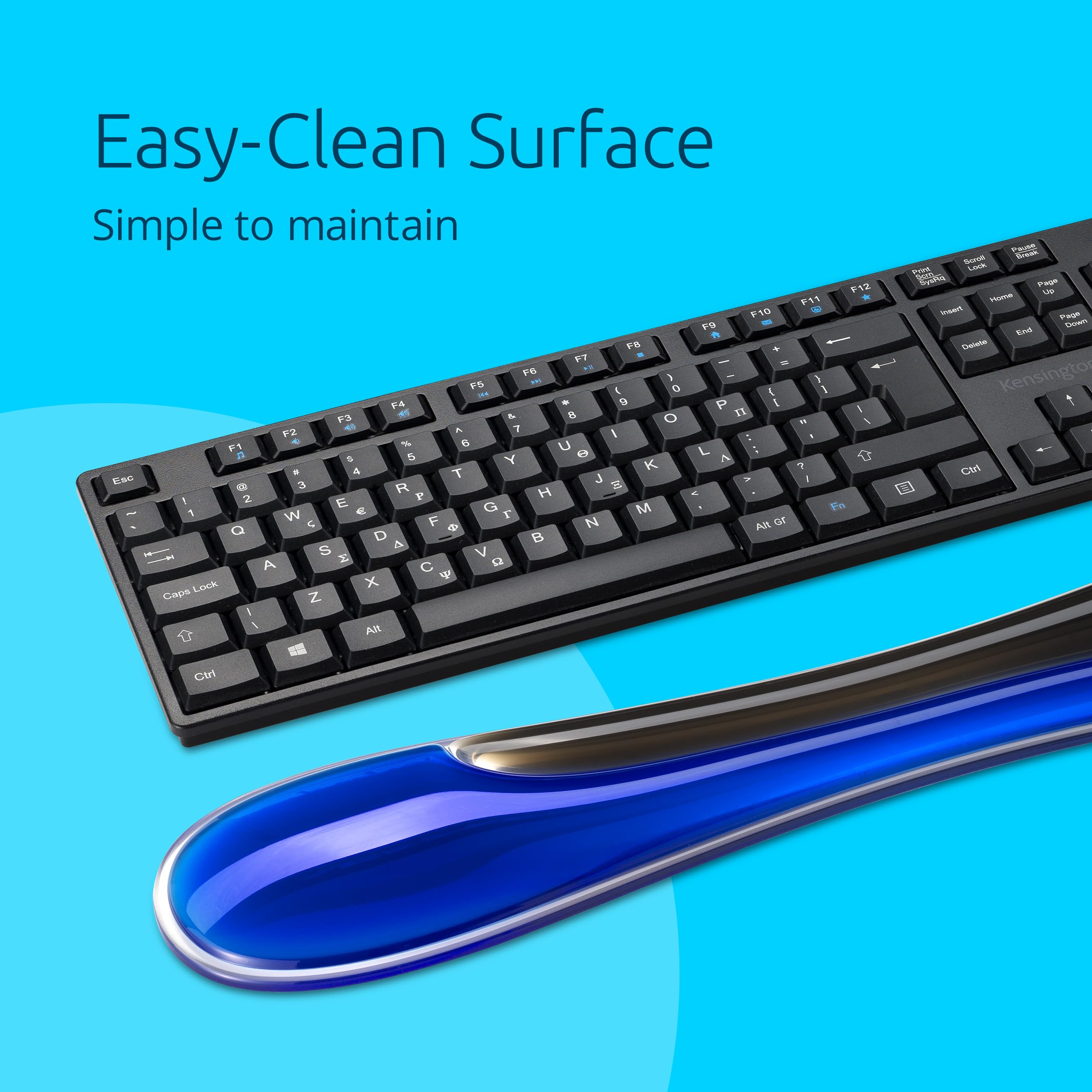Slim Duo Gel Keyboard Wrist Rest - Blue