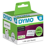 DYMO Rouleaux de 300 étiquettes badge 89 x 41 mm