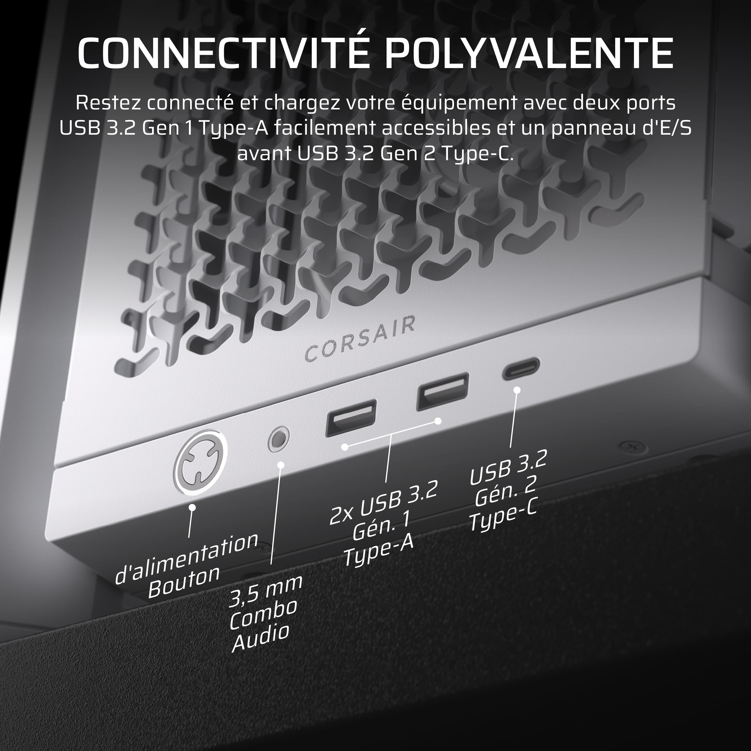 Corsair FRAME 4000D RS Midi Tower Blanc