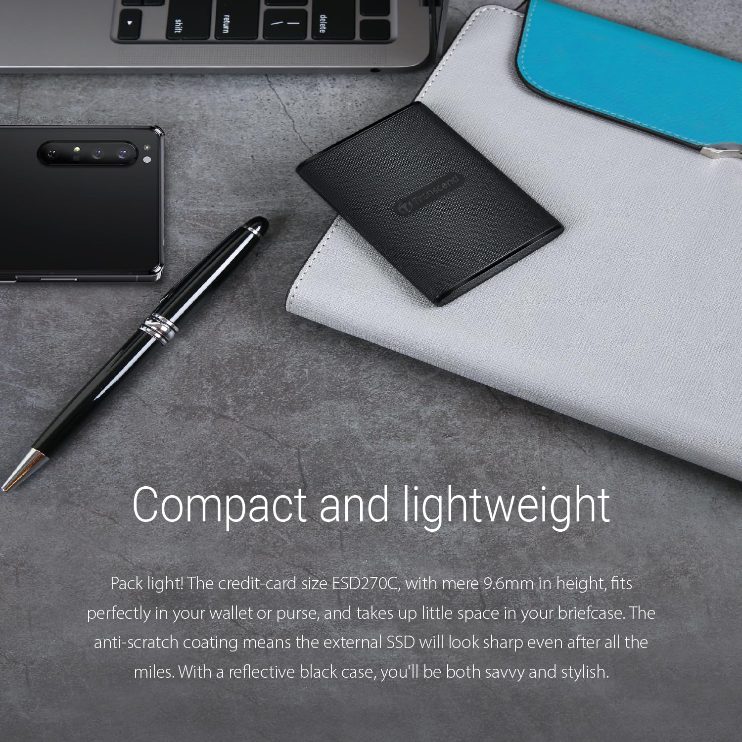 TRANSCEND ESD270C 2To External SSD USB 3.1 Gen 2 Type C
