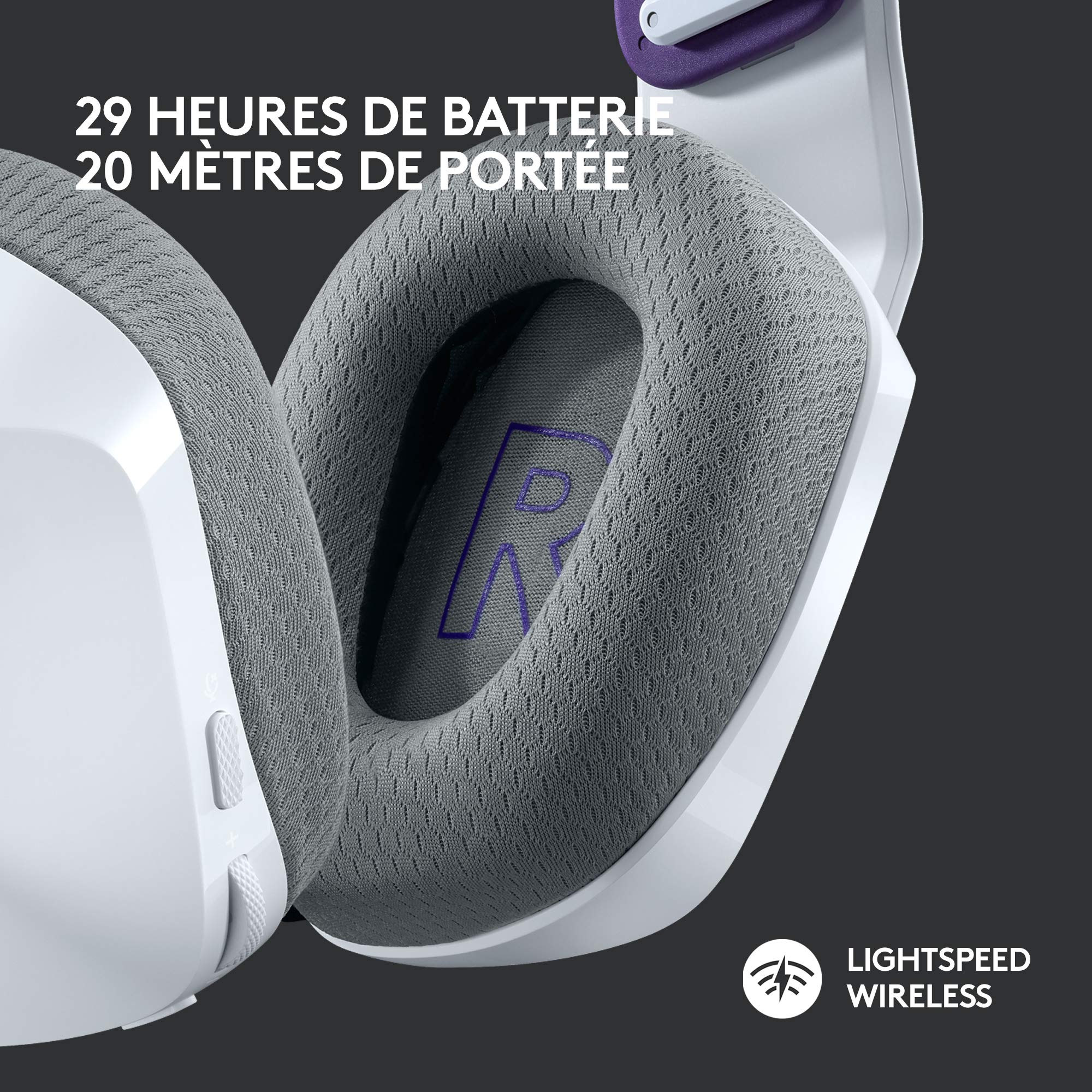 LOGITECH G G733 LIGHTSPEED Wireless RGB Gaming Headset Headset full size 2.4 GHz wireless white