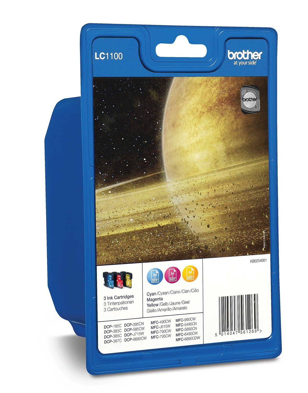 BROTHER LC-1100 cartouche d encre cyan, magenta et jaune capacité standard 3 x 7.5ml 3 x 325 pages 3-pack blister sans alarme