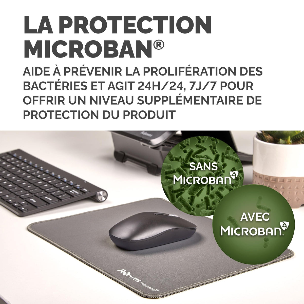 FELLOWES TAPIS DE SOURIS XL GRIS BREYTA
