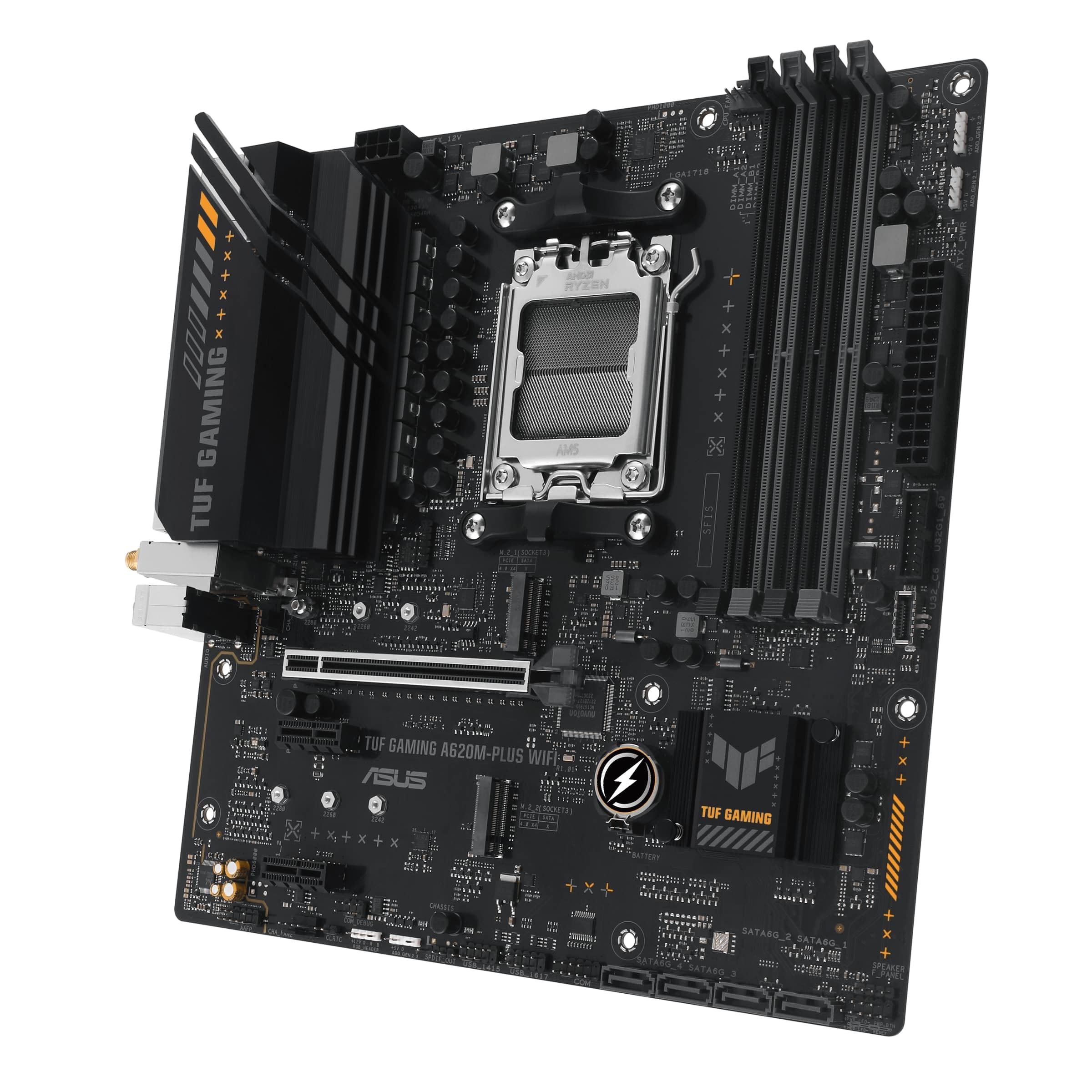 ASUS TUF GAMING A620M-PLUS WIFI AMD A620 Emplacement AM5 micro ATX