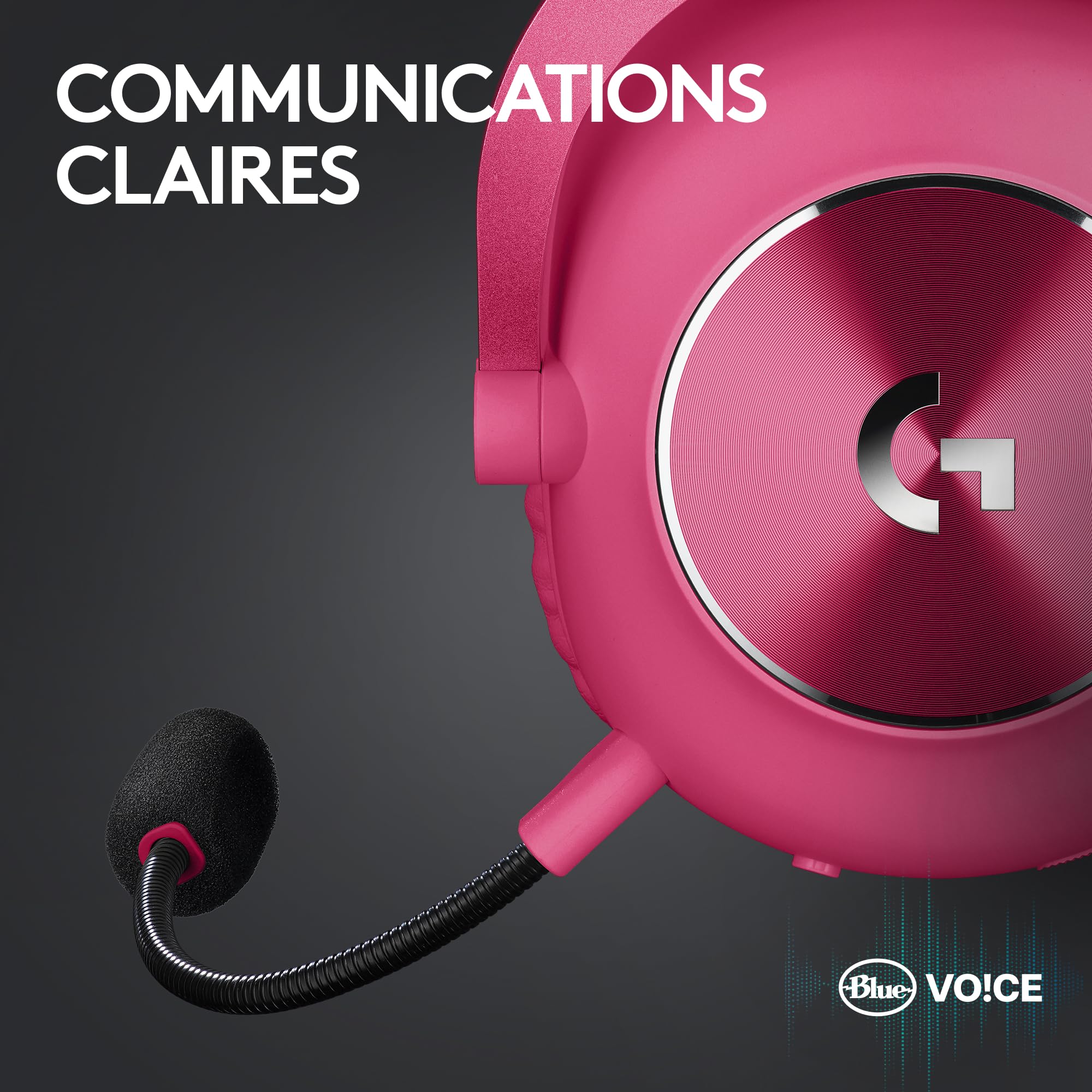 LOGITECH G Pro X 2 Headset full size Bluetooth / LIGHTSPEED wireless wired 3.5 mm jack noise isolating magenta