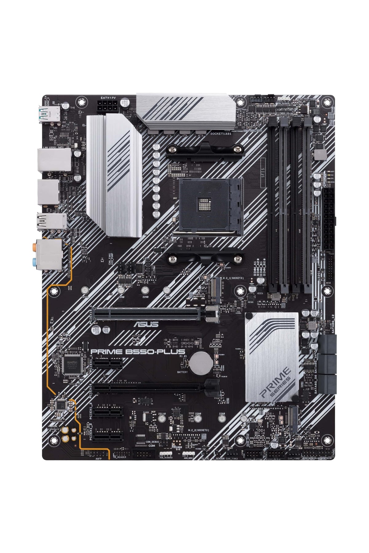 ASUS PRIME B550-PLUS AMD AM4 Socket ATX DDR4 3rd Gen AMD Ryzen Dual M.2 PCIe 4.0 1 Gb Ethernet USB 3.2 Gen 2 Type-A and Type-C