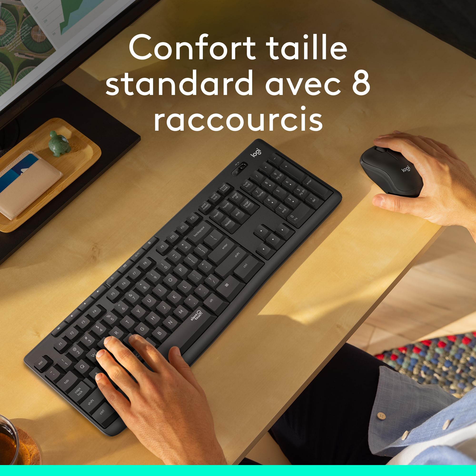 LOGITECH MK295 Silent Wireless Combo - GRAPHITE - FRA - CENTRAL
