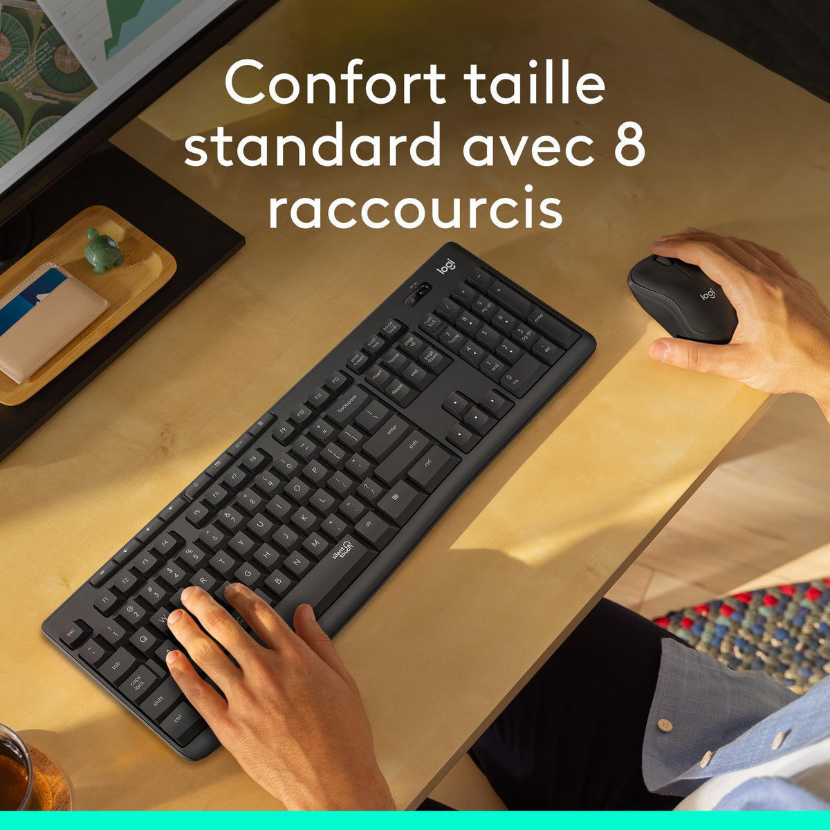 LOGITECH MK295 Silent Wireless Combo - GRAPHITE - FRA - CENTRAL