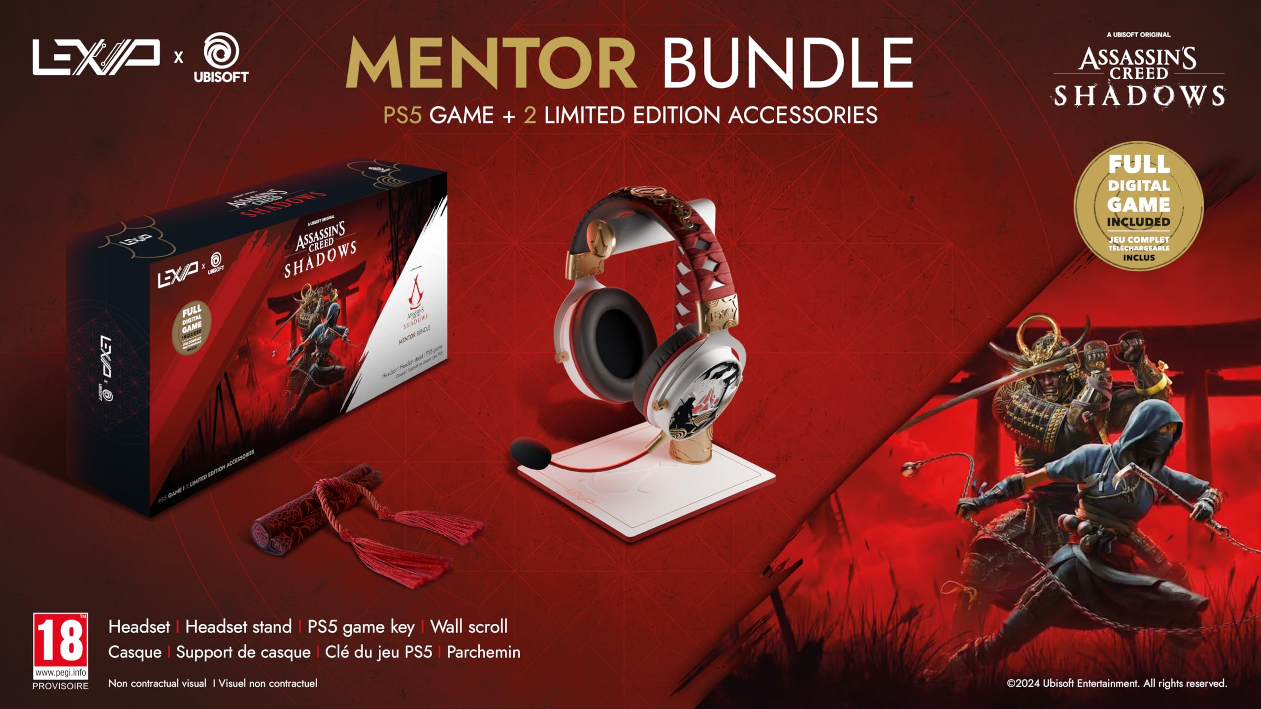 LEXIP X UBISOFT Assassins Creed Shadows MENTOR Box PS5 Game Headset/Stand