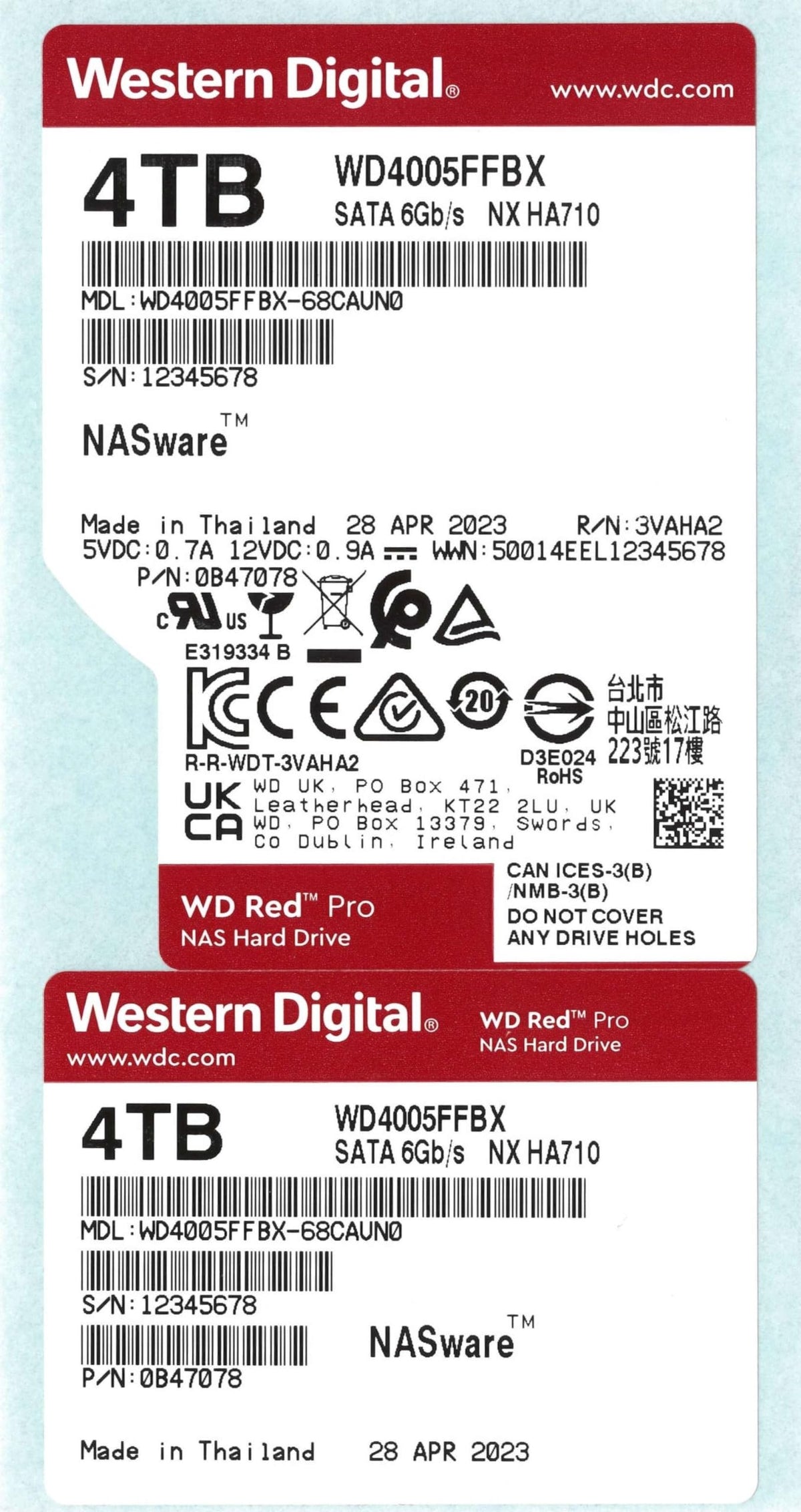 WD Red Pro 4To 6Gb/s SATA HDD 3.5p