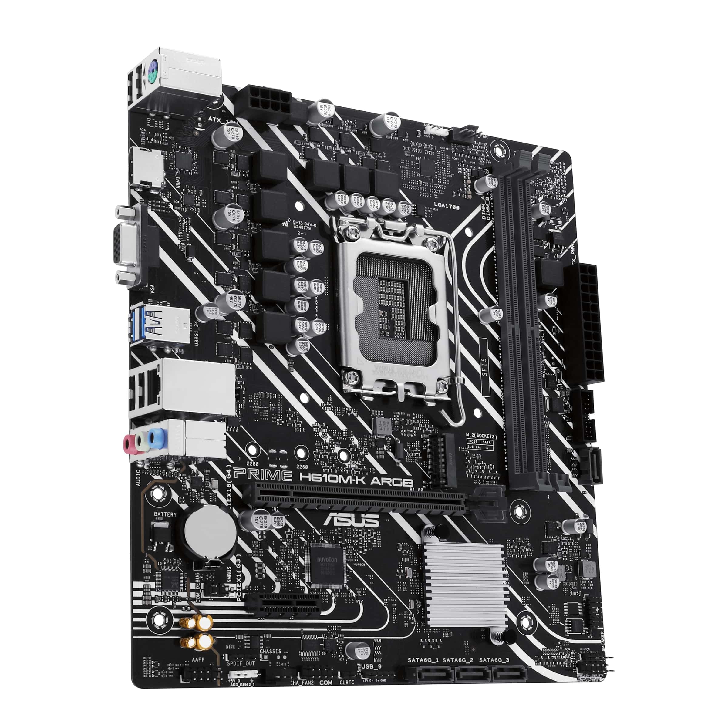 ASUS PRIME H610M-K ARGB LGA 1700 2DDR5 microATX 4xSATA MB 1xHDMI 2.1 1xD-Sub 1xM.2