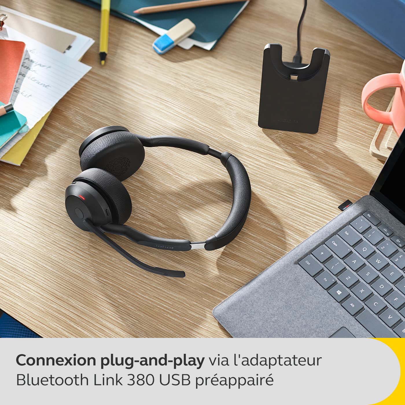 Jabra Evolve2 55 Link380a MS Stereo Stan