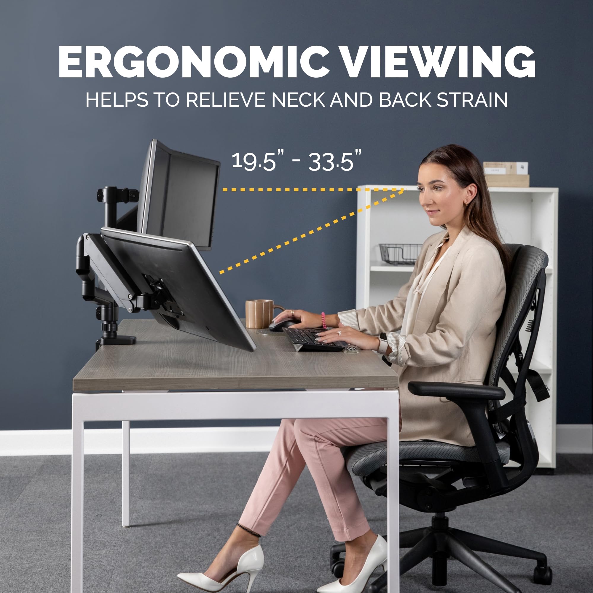 FELLOWES Bras porte-écrans triple Platinum Series