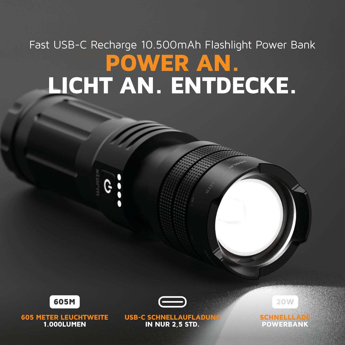 XTorm Powerbank et lampe torche XRF101