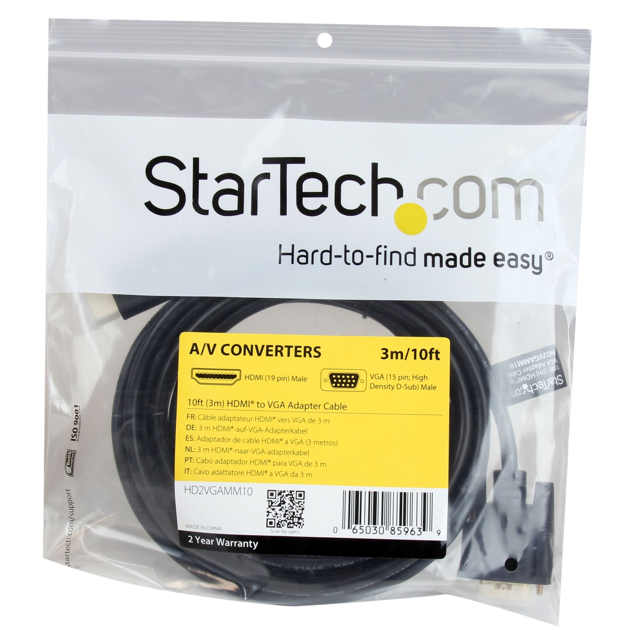 10ft HDMI to VGA active converter cable